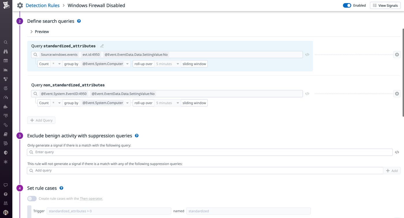Use Datadog’s built-in detection rule to identify issues with your firewalls Use Datadog’s built-in detection rule to identify issues with your firewalls