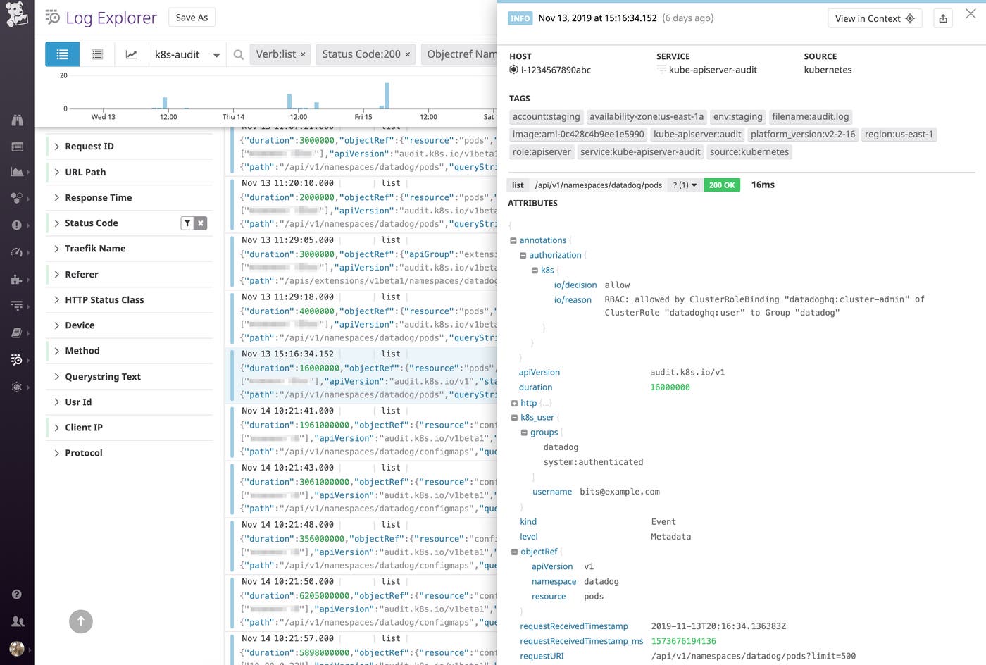 Collect Kubernetes audit logs with Datadog. Collect Kubernetes audit logs with Datadog.