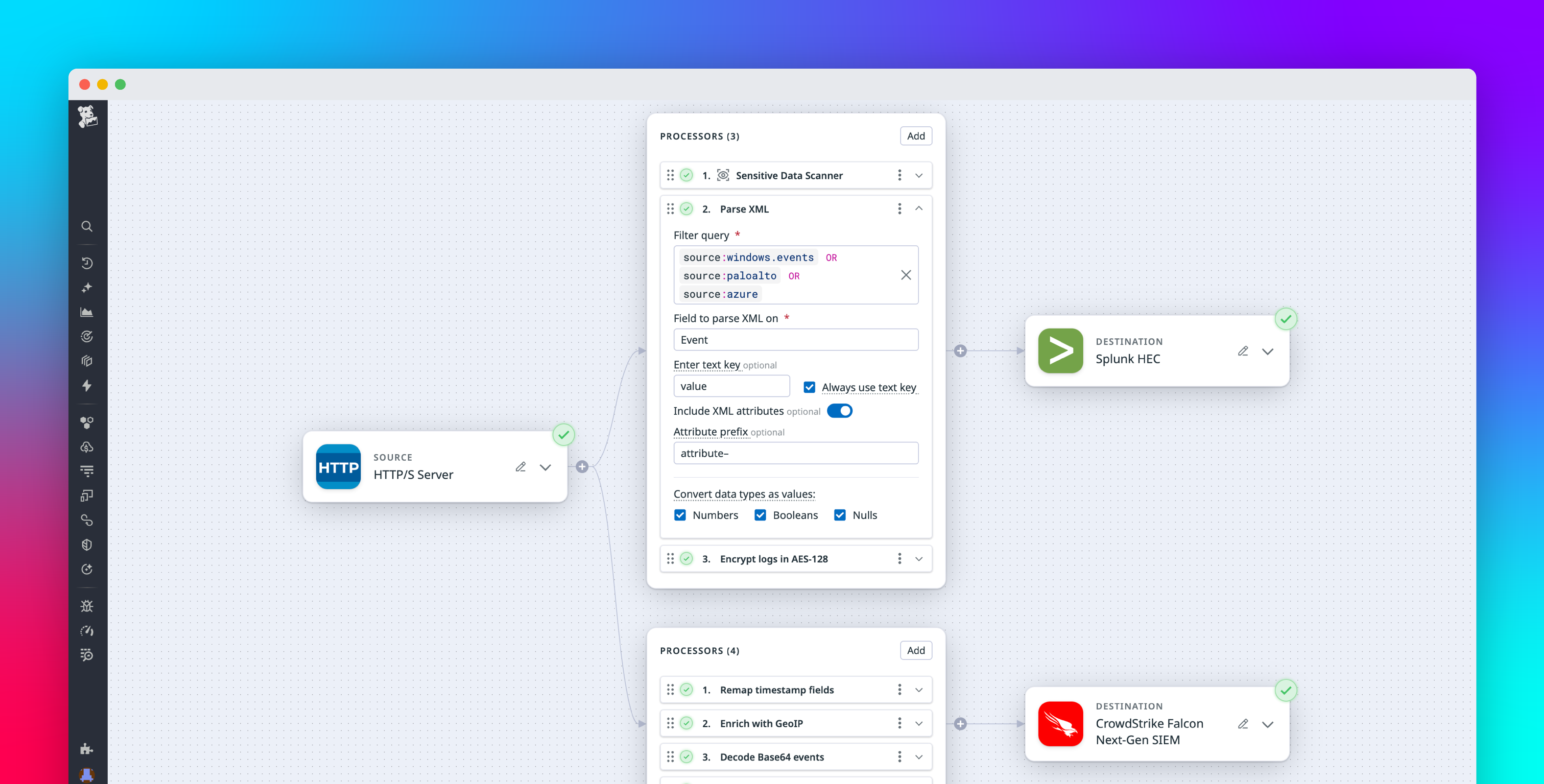 Simplify XML log collection and processing with Observability Pipelines