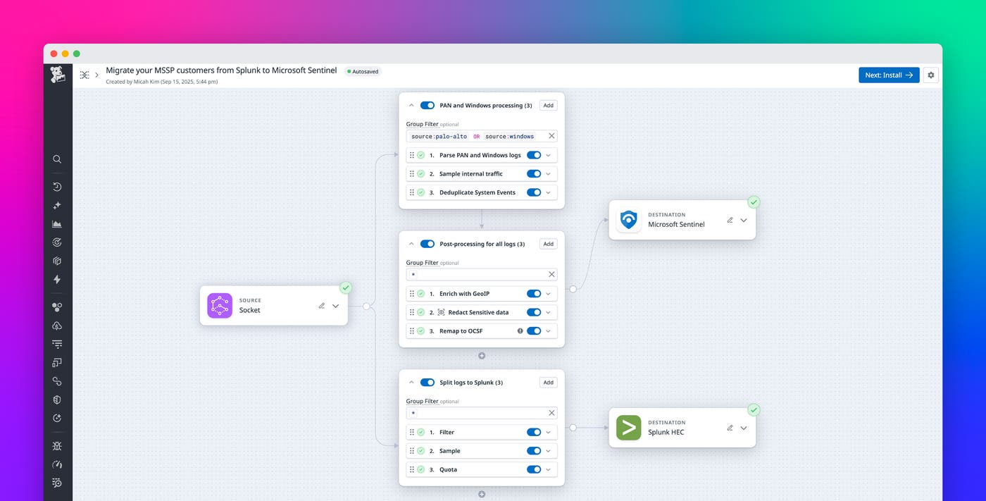 Simplify log collection and aggregation for MSSPs with Datadog Observability Pipelines Simplify log collection and aggregation for MSSPs with Datadog Observability Pipelines
