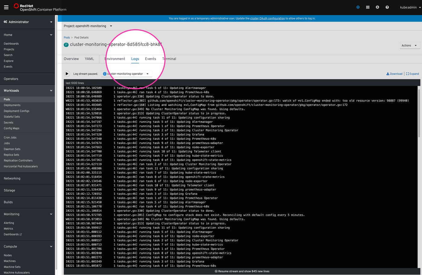 openshift-monitoring-logs openshift-monitoring-logs