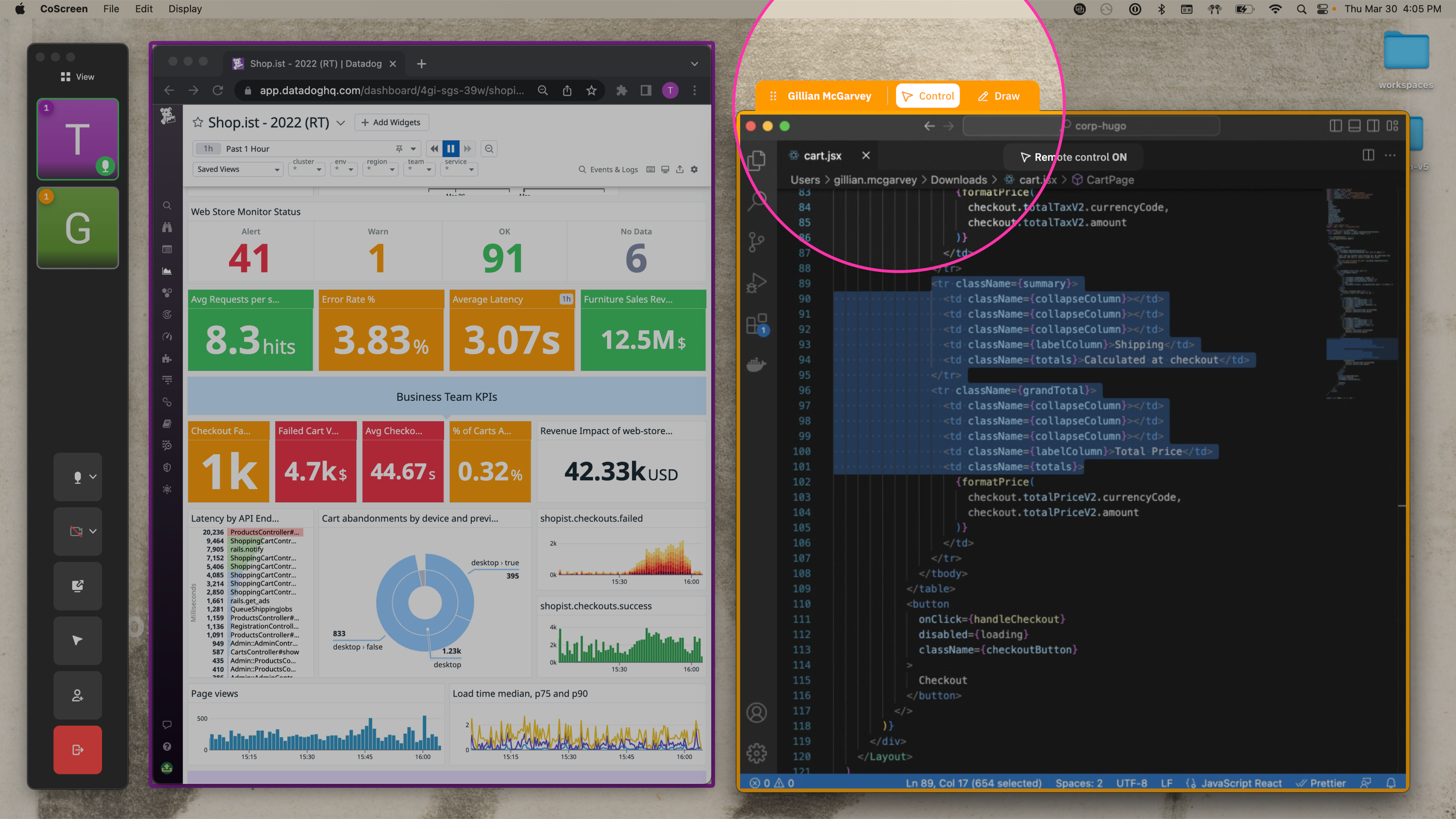 Toggle remote access to avoid accidental changes in your collaborators’ windows