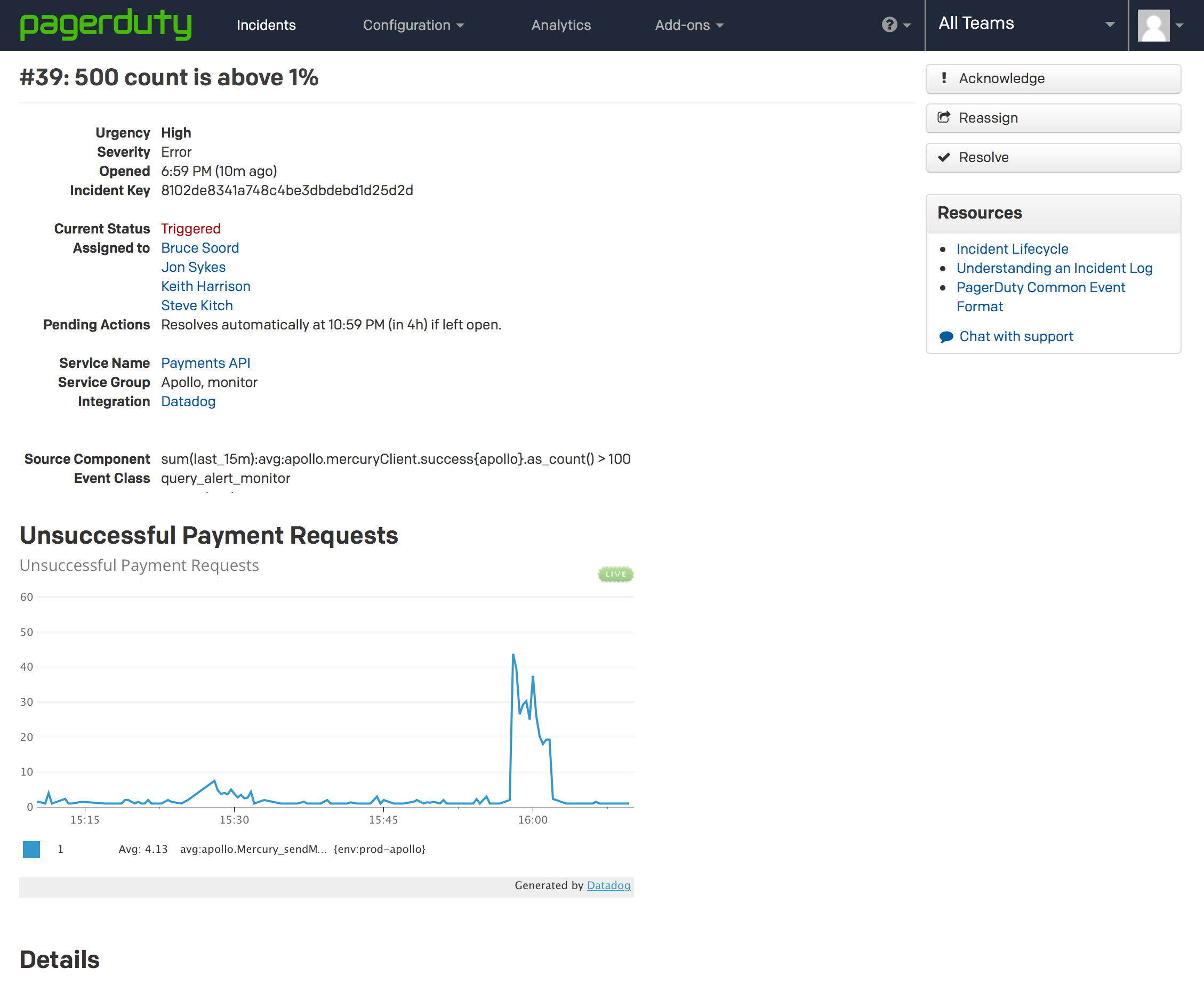 pagerduty add-on