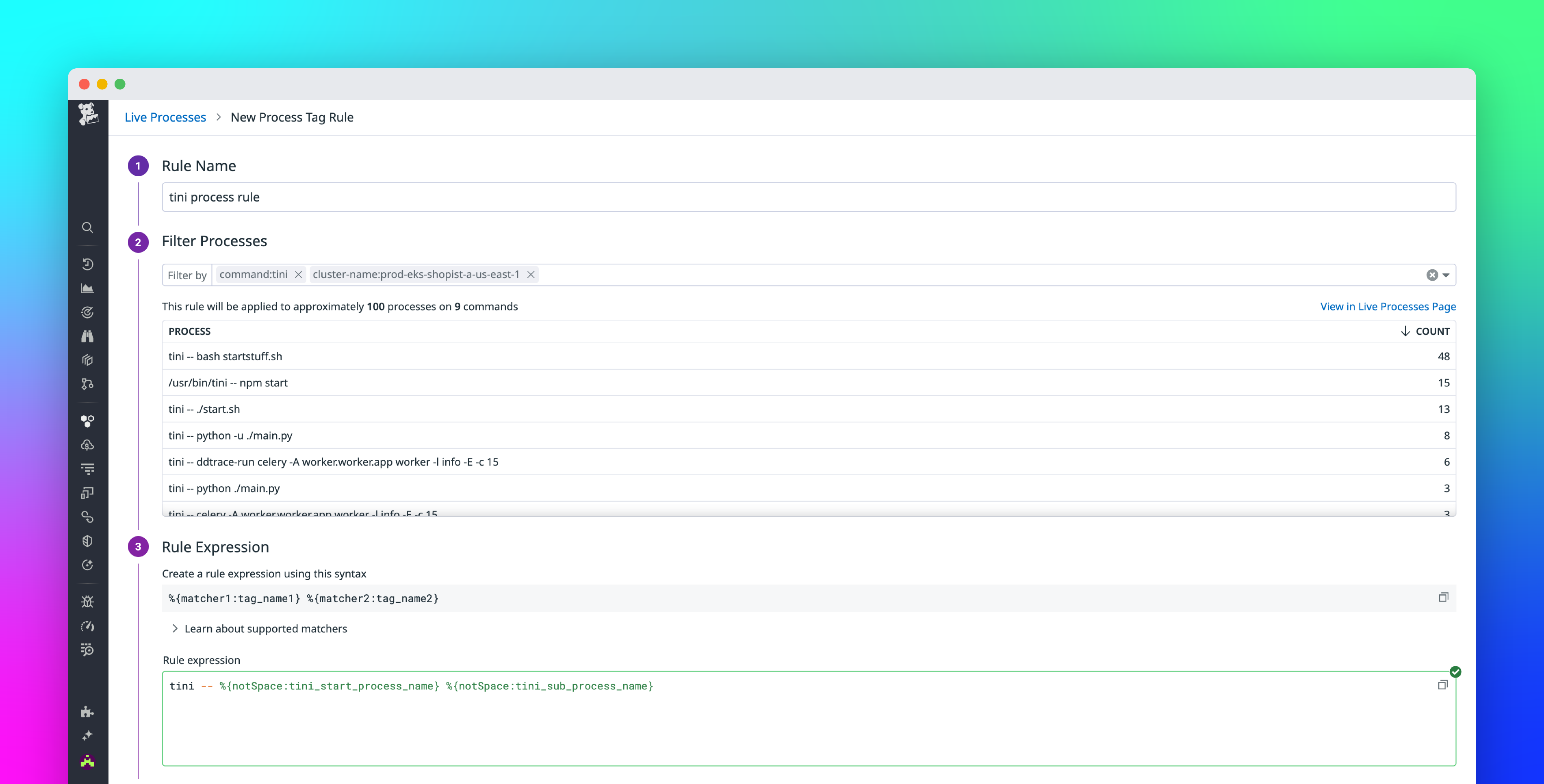 Increase visibility into your infrastructure processes with Process Tag Rules