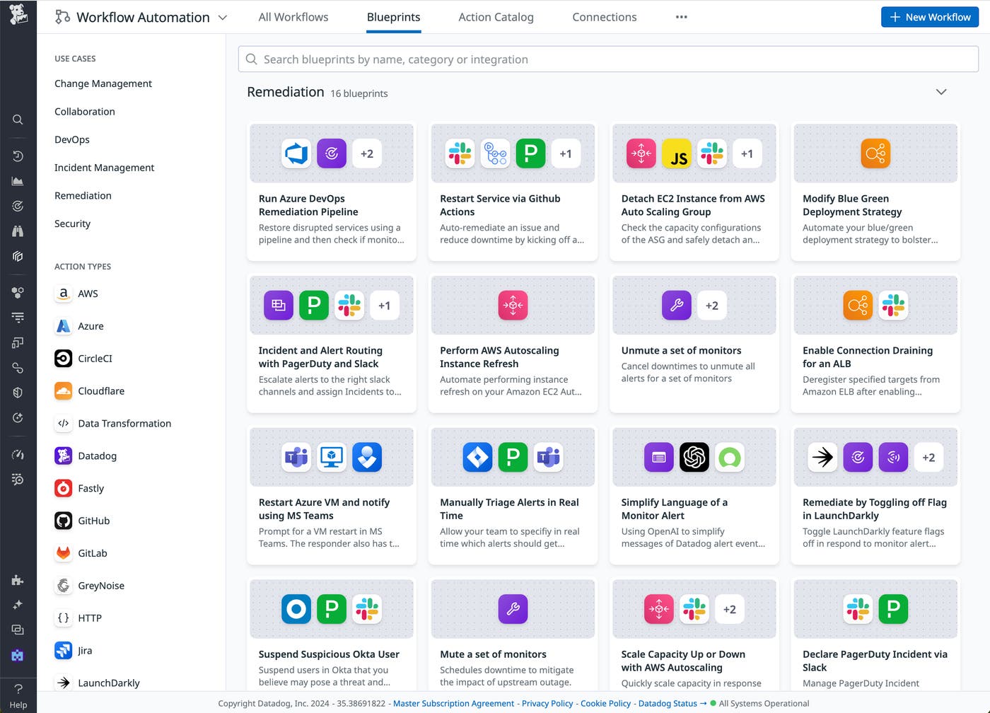 View of Workflow Automation remediation blueprints View of Workflow Automation remediation blueprints