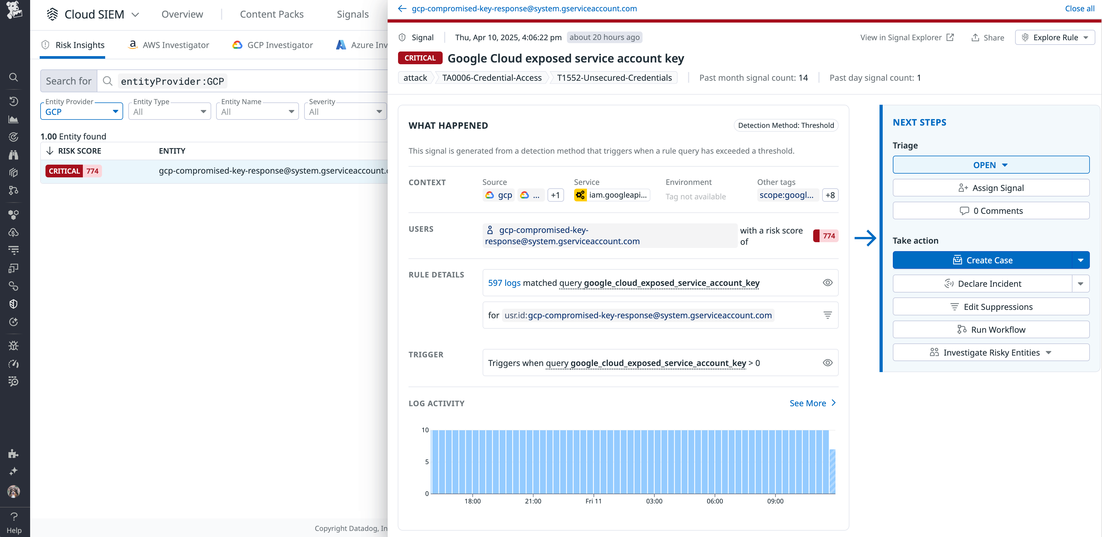 Identify misconfigurations in Google Cloud with Datadog Cloud SIEM
