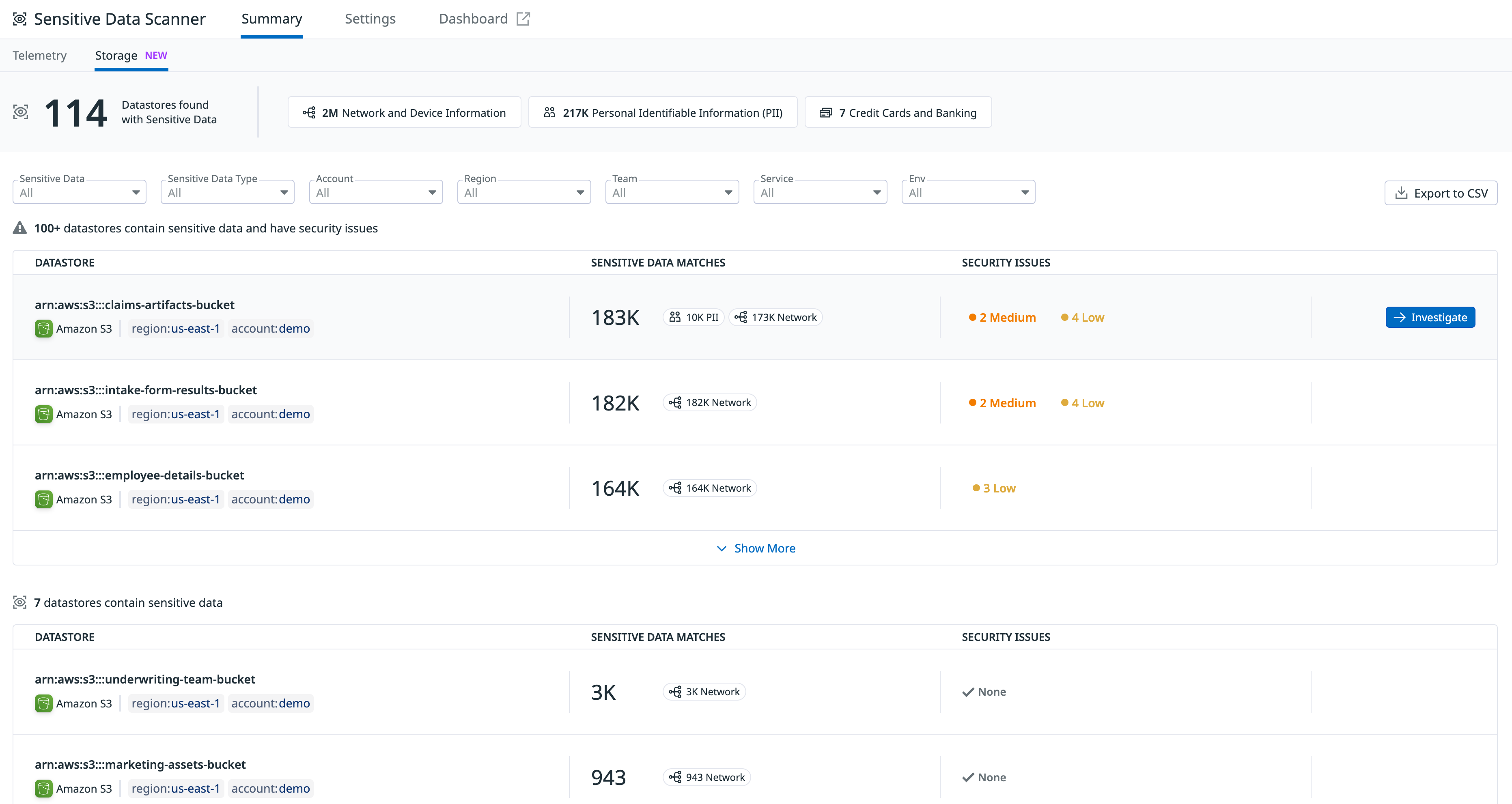 Sensitive Data Scanner for Cloud Storage identifies the location of sensitive data in cloud repositories.
