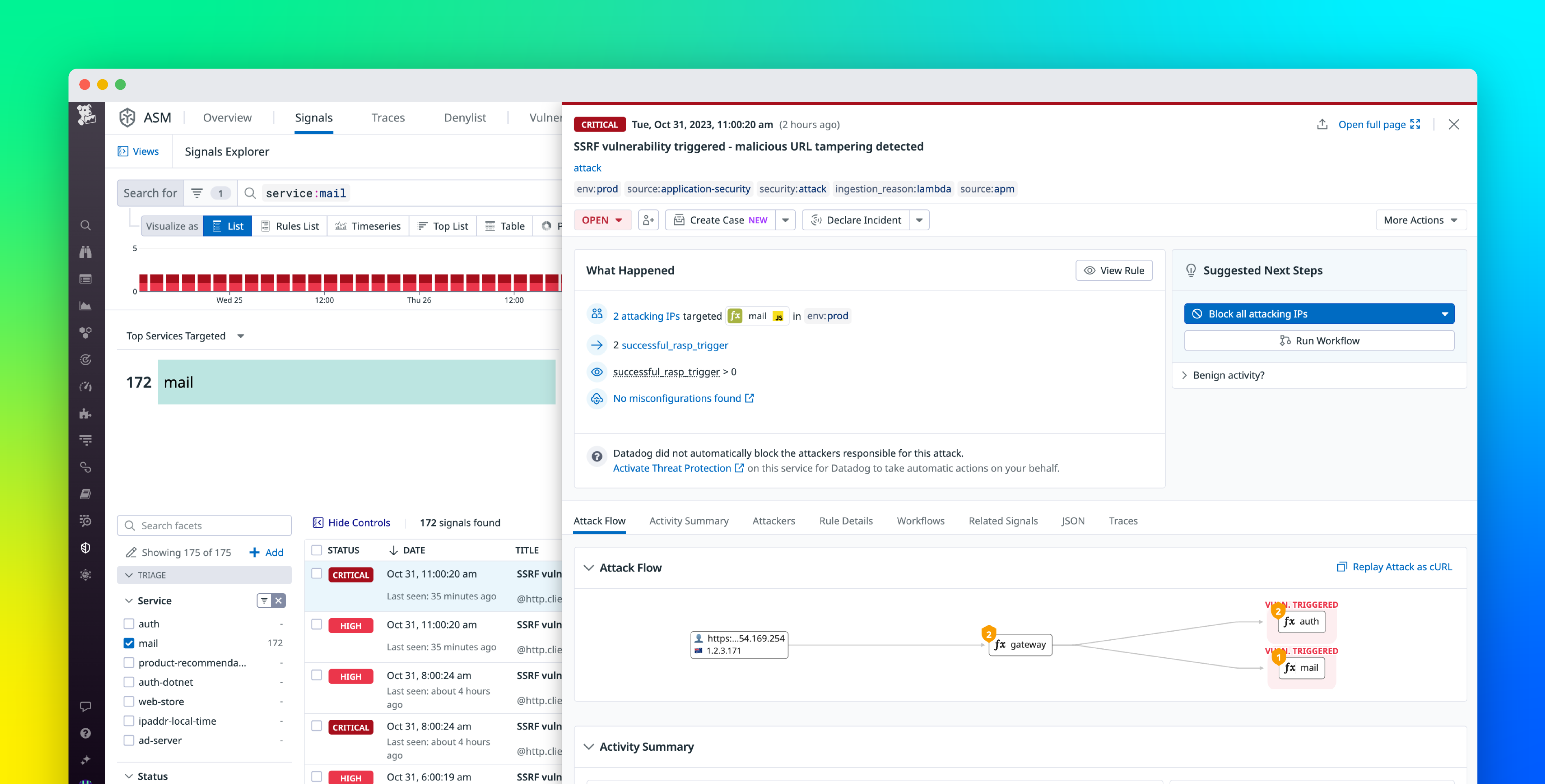 Secure serverless applications with Datadog App and API Protection