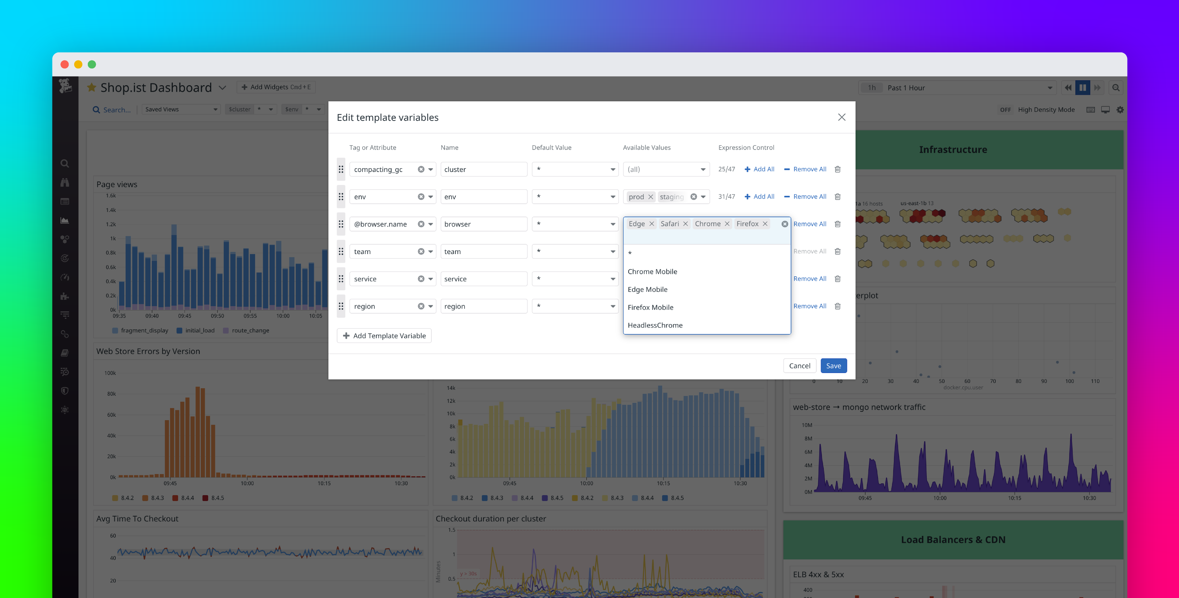 Filter dashboards faster with template variable available values