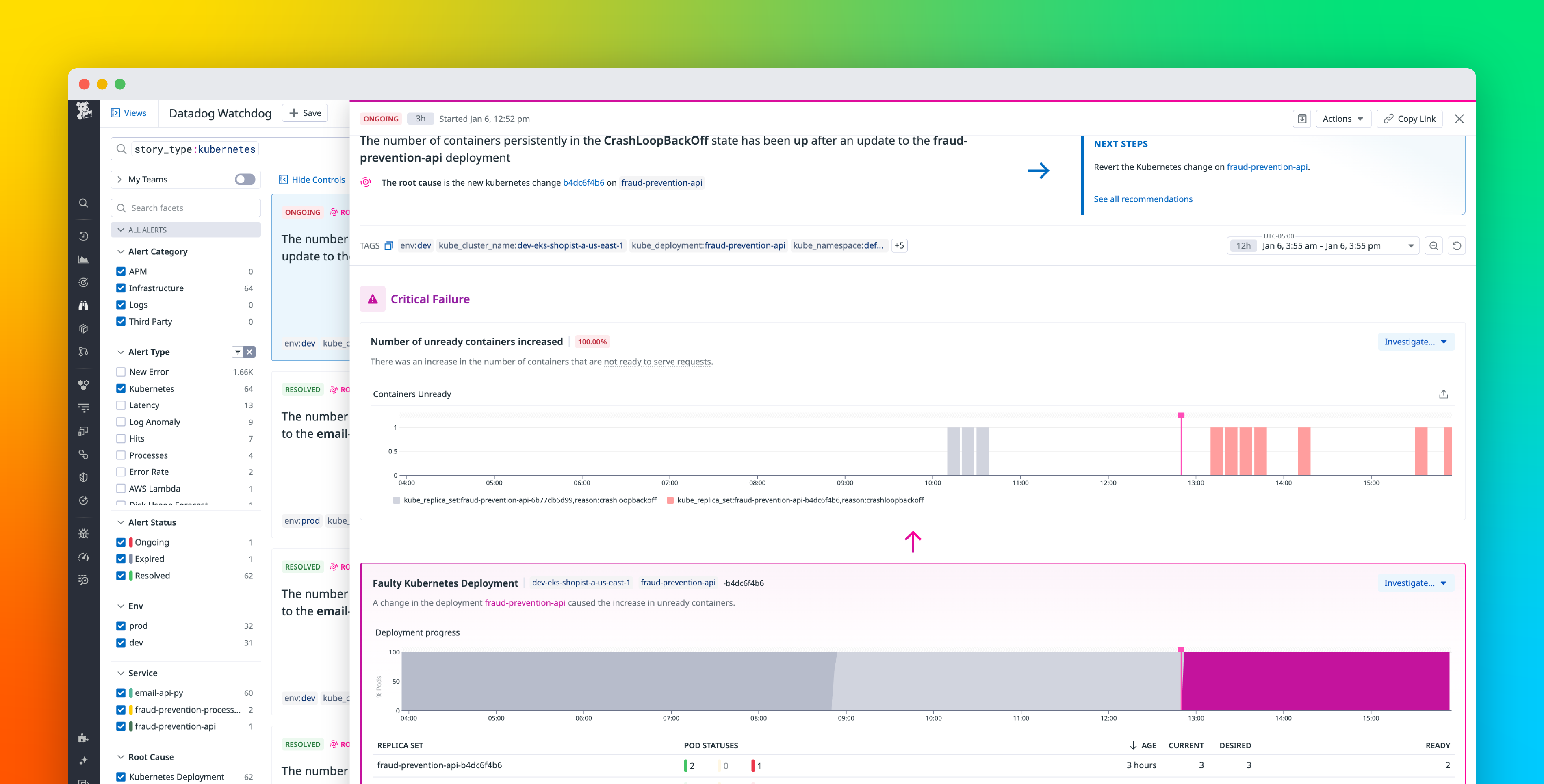 Accelerate root cause analysis with Watchdog and faulty Kubernetes deployment detection
