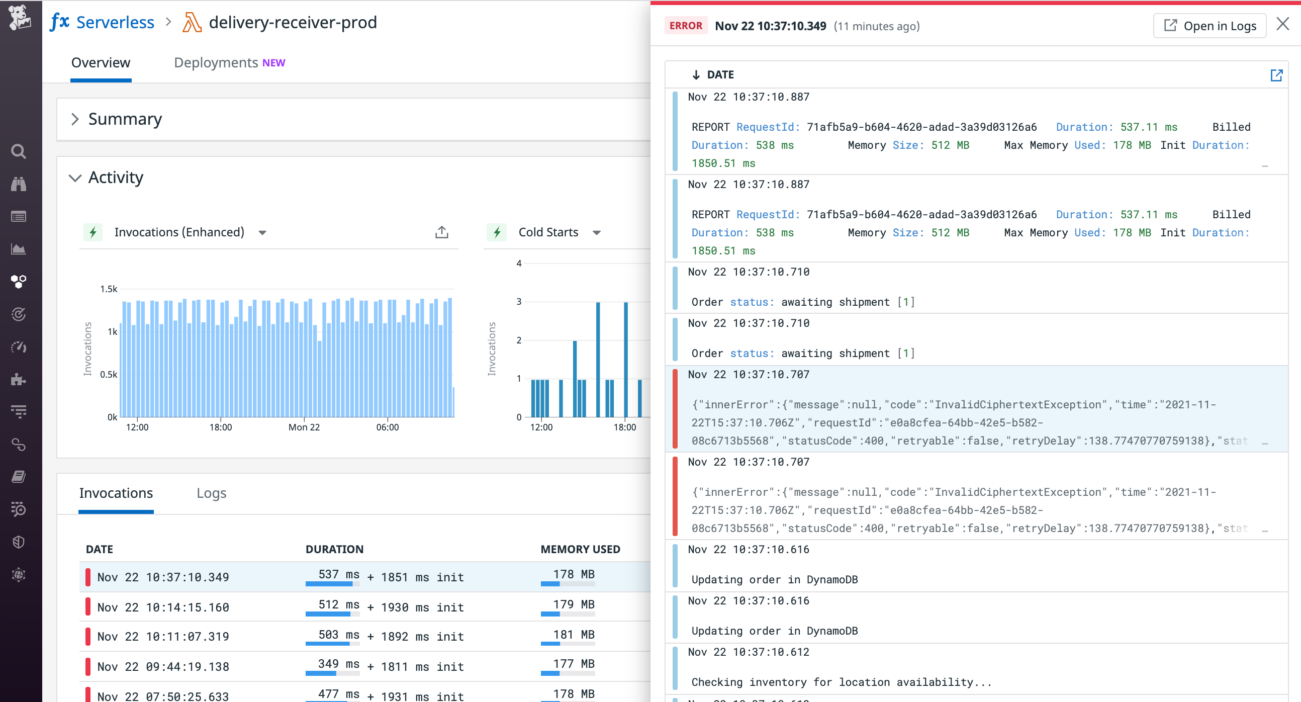 Centralize your serverless logs with Datadog