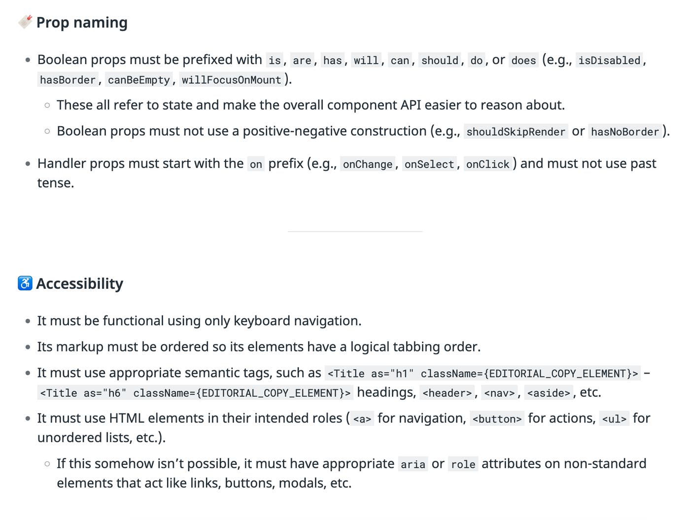 Examples from the contribution guidelines. Examples from the contribution guidelines.