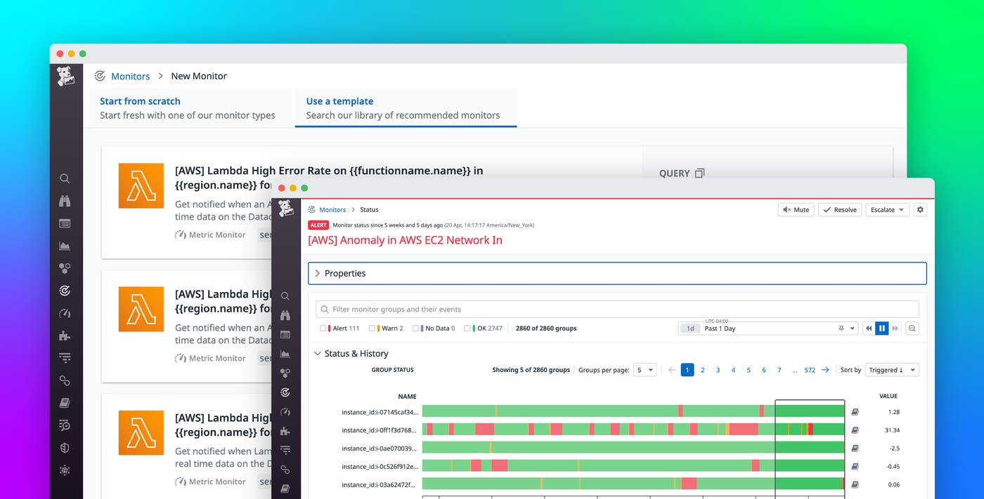 Enable preconfigured alerts with Recommended Monitors for AWS Enable preconfigured alerts with Recommended Monitors for AWS