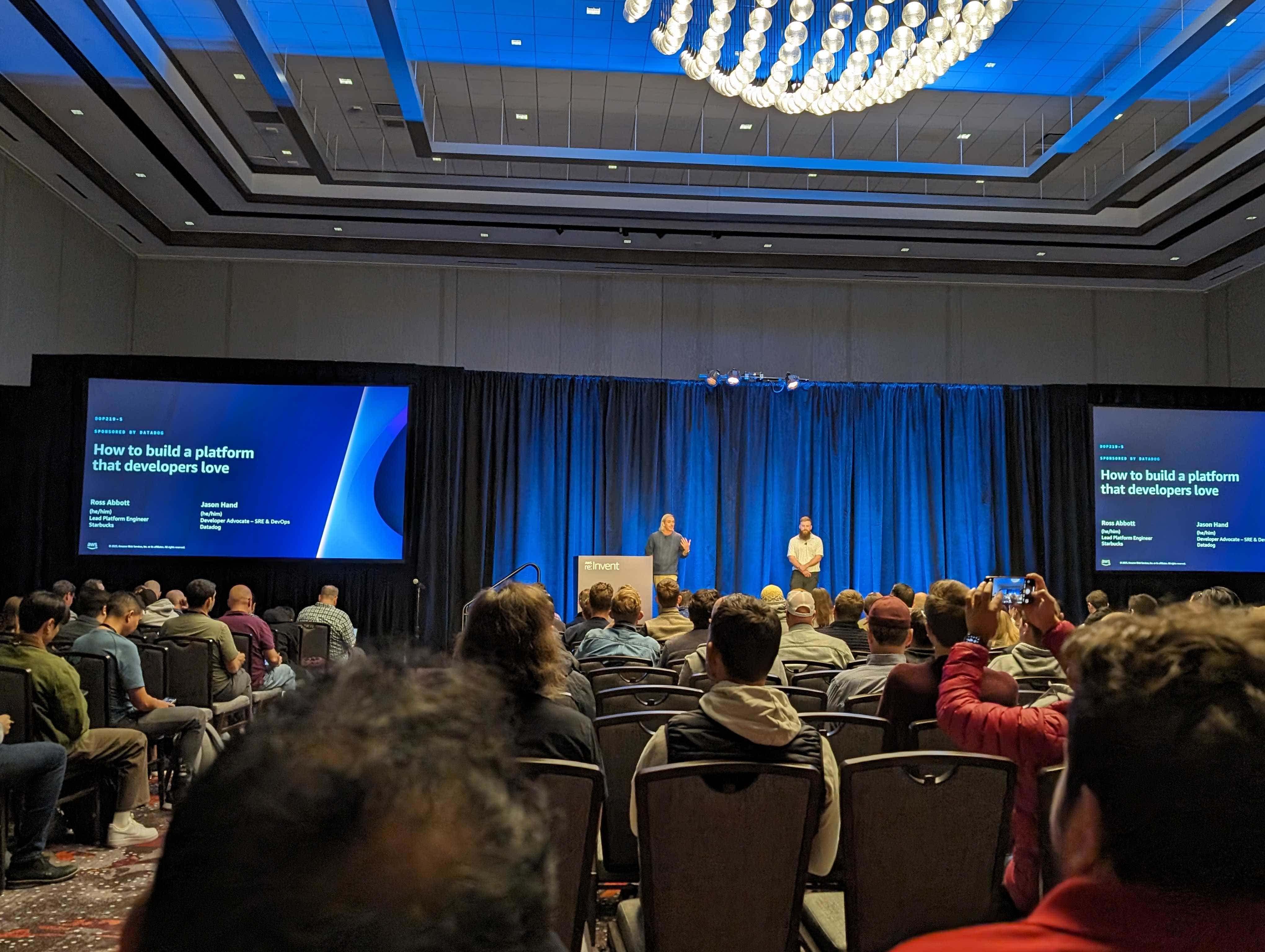 Developers speaking at AWS re:Invent