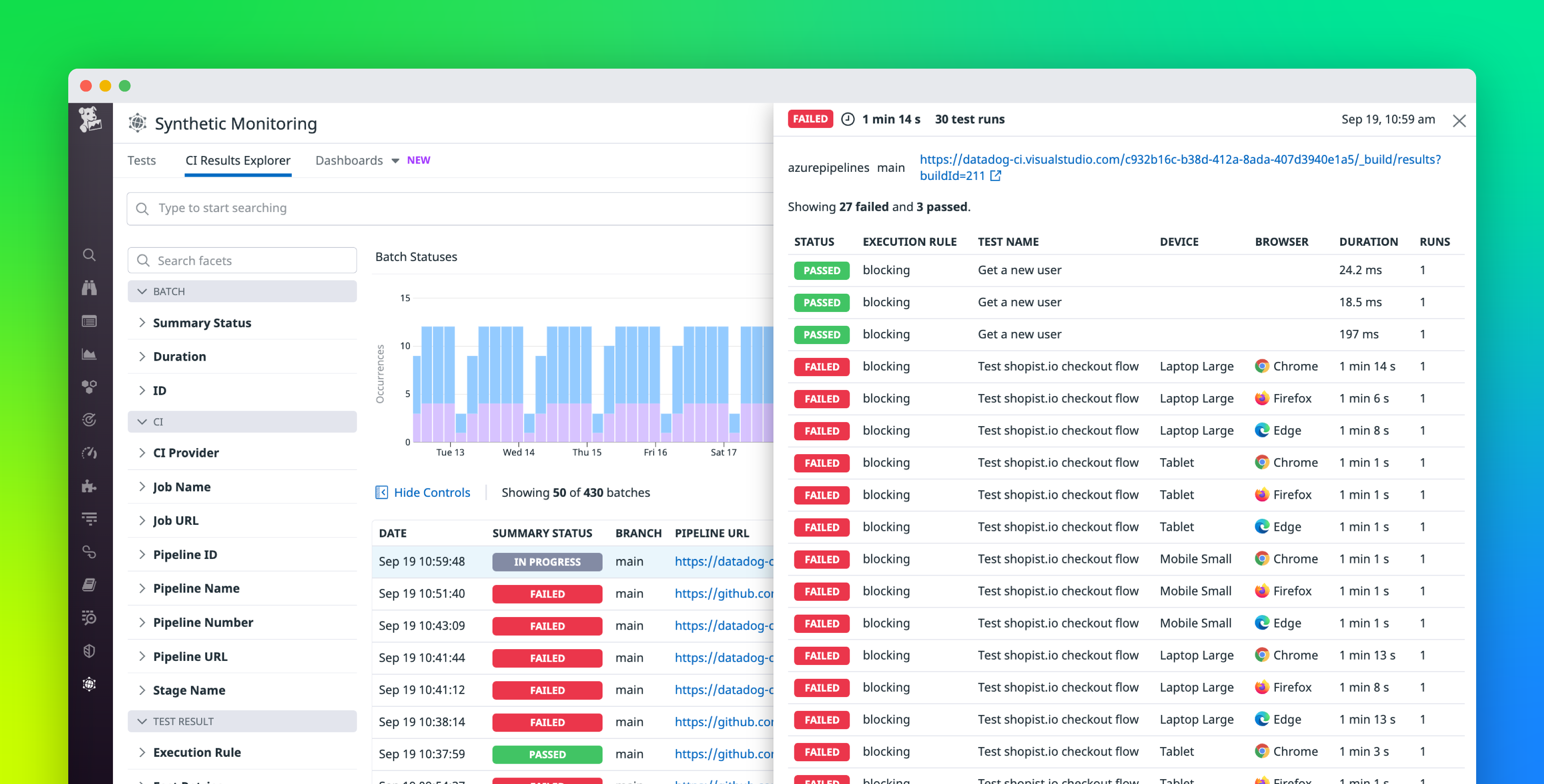 Run Datadog Synthetic tests in Azure Pipelines