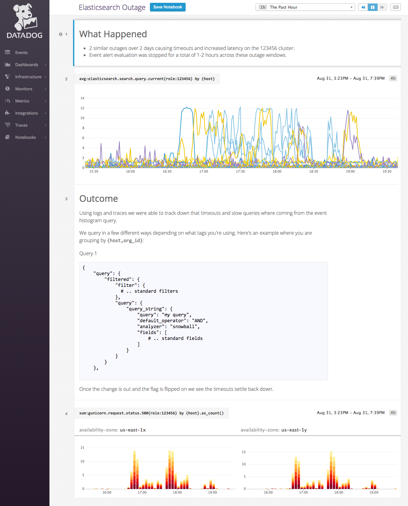 Data-driven postmortems