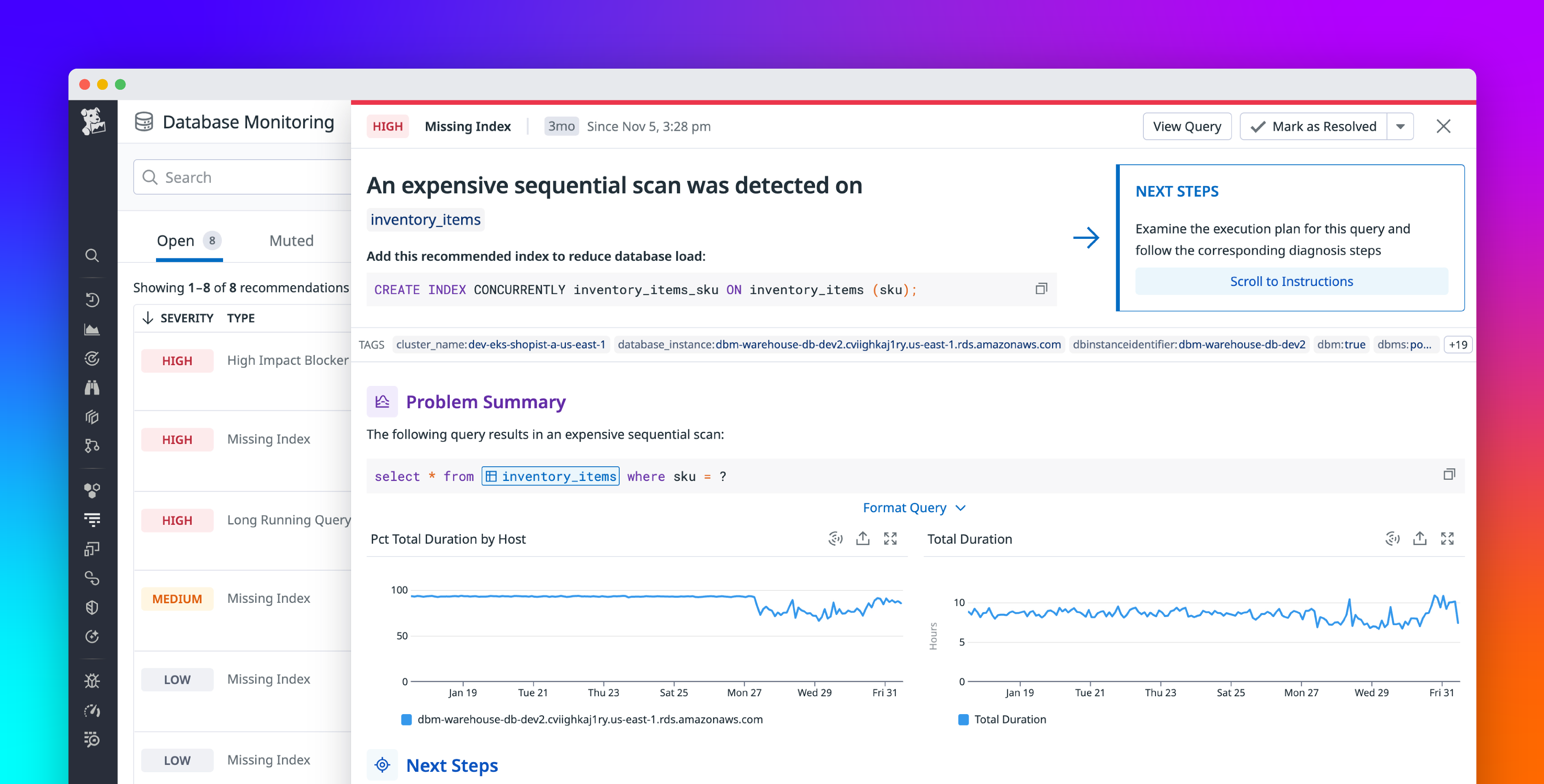 A deep dive into Database Monitoring index recommendations