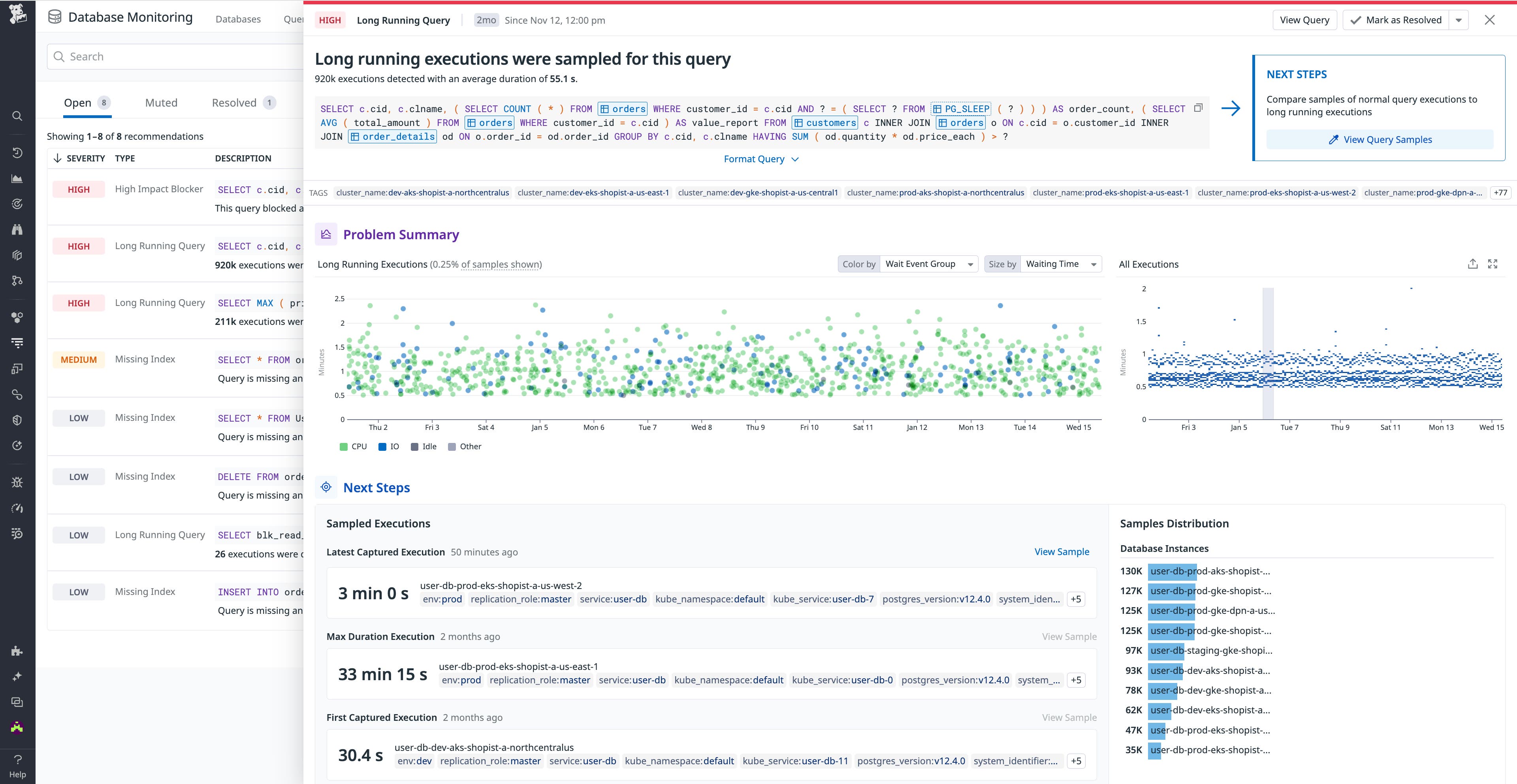 Improve database host and query performance with Database Monitoring ...