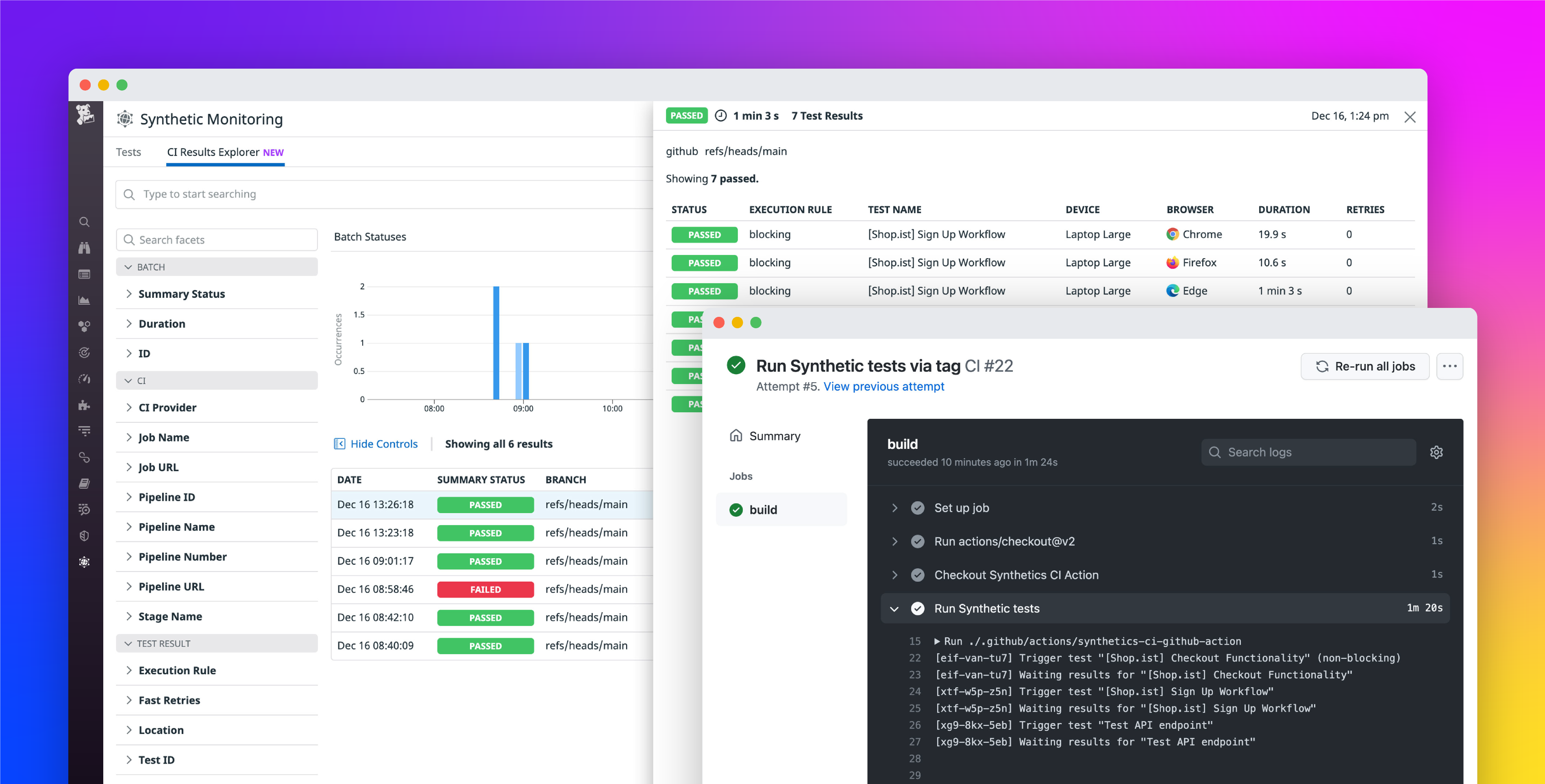 Run Synthetic tests in CI/CD with the new Datadog GitHub Action