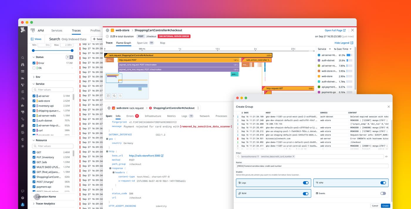 Identify and redact sensitive data in APM, RUM, and Events stream with Sensitive Data Scanner Identify and redact sensitive data in APM, RUM, and Events stream with Sensitive Data Scanner