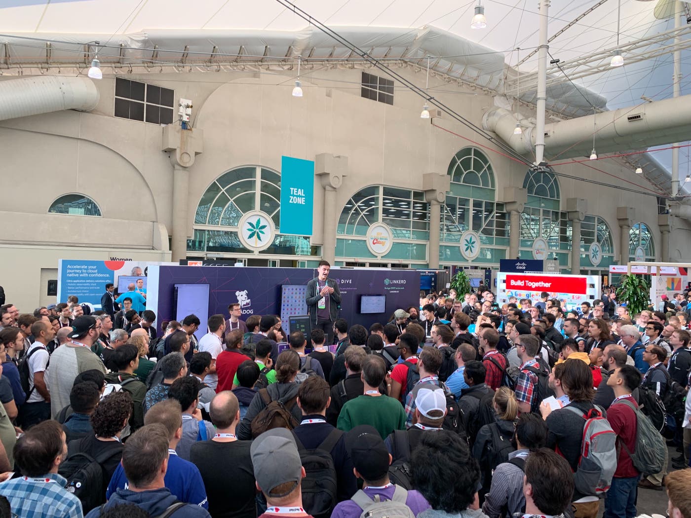 Datadog’s booth at KubeCon. Datadog’s booth at KubeCon.