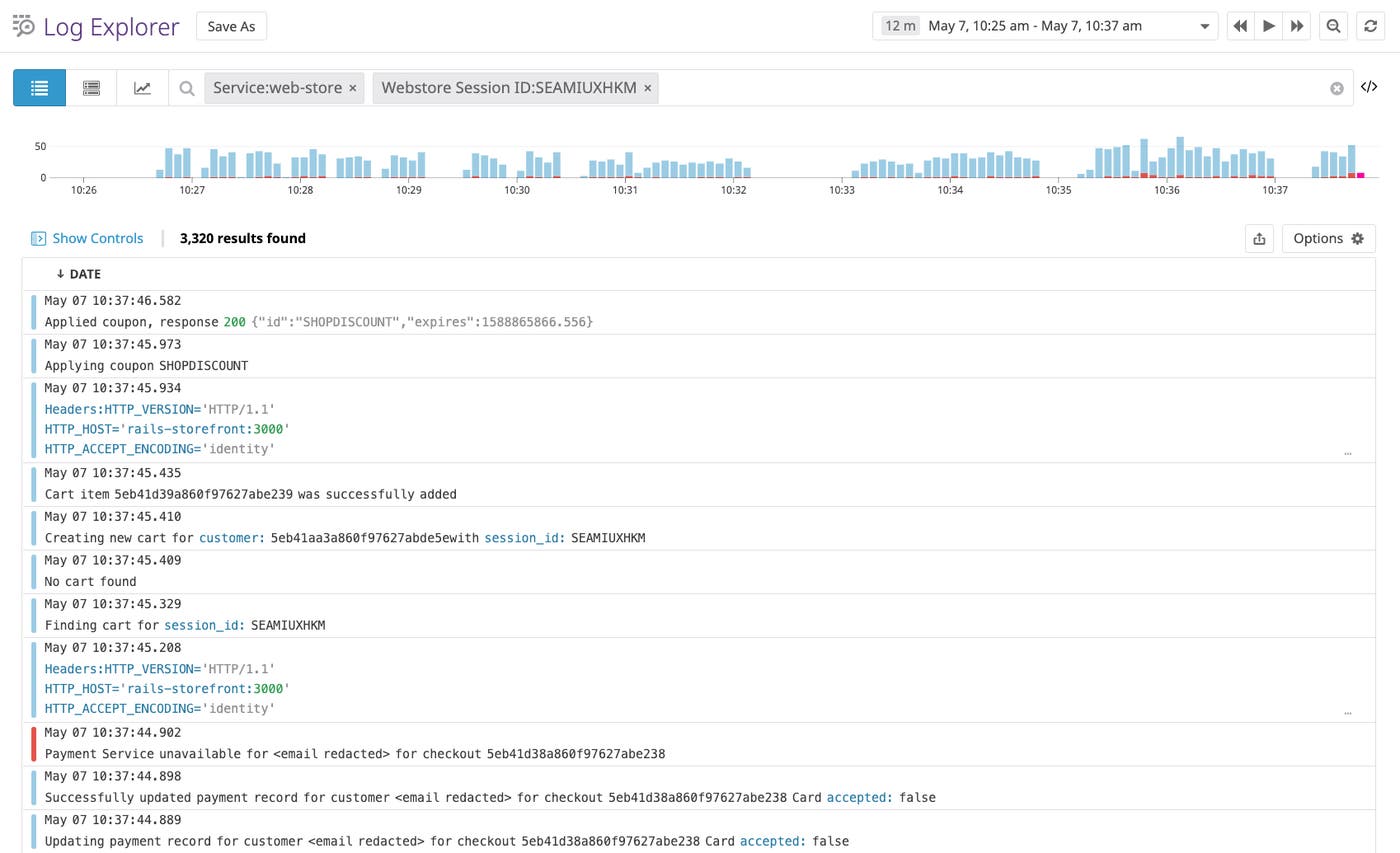 Customer activity logs, such as these, can be “warmed up” for querying. Customer activity logs, such as these, can be “warmed up” for querying.