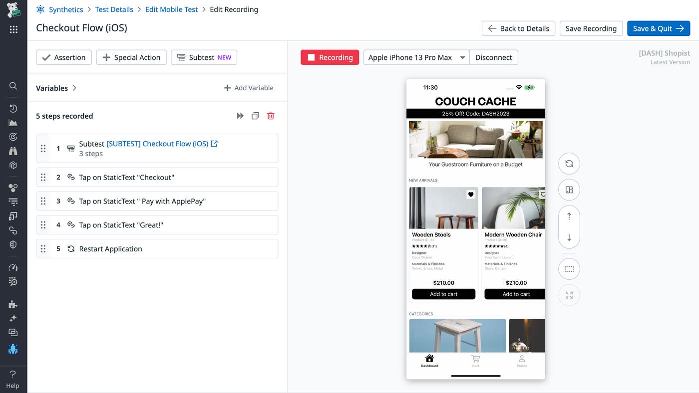 Subtests enable you to share steps across multiple tests Subtests enable you to share steps across multiple tests