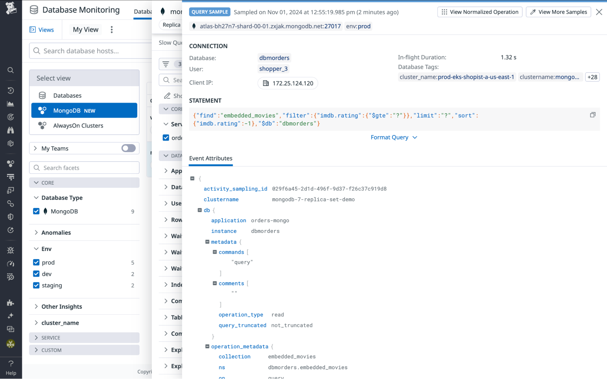 Query Samples View