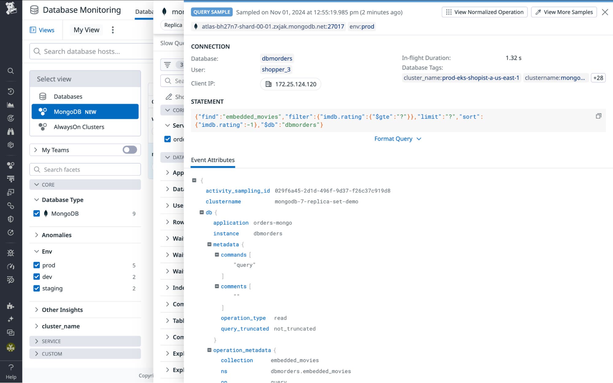 Db Group Tracking Number Example Track and troubleshoot MongoDB performance with Datadog Database ...