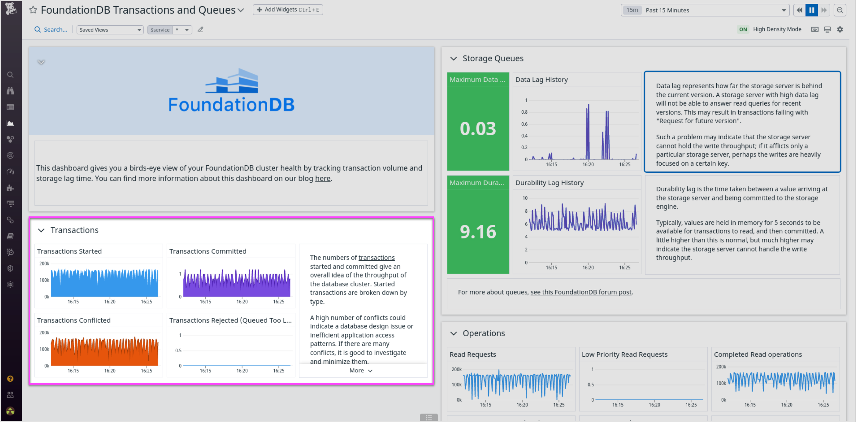 View your FoundationDB transactions