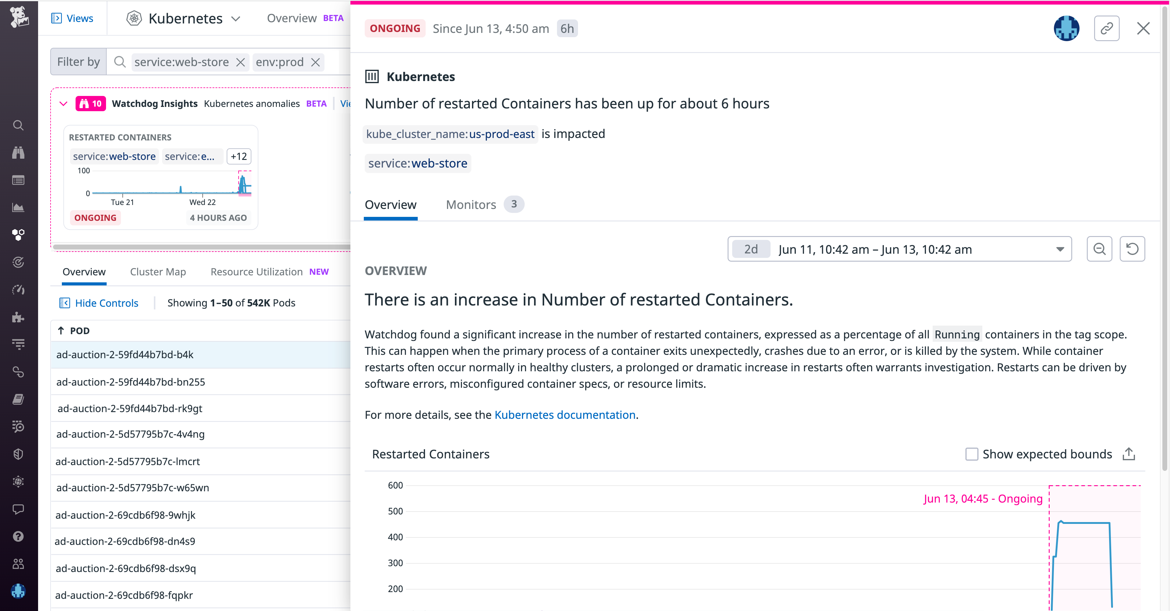 Click on an anomaly to view an in-depth explanation of the detection