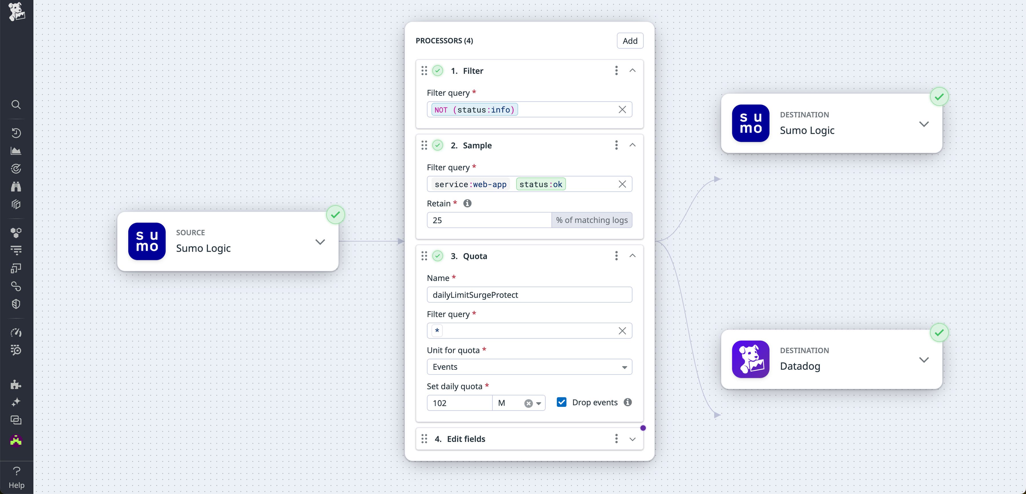 Obserability Icon Dual ship logs with Datadog Observability Pipelines | Datadog
