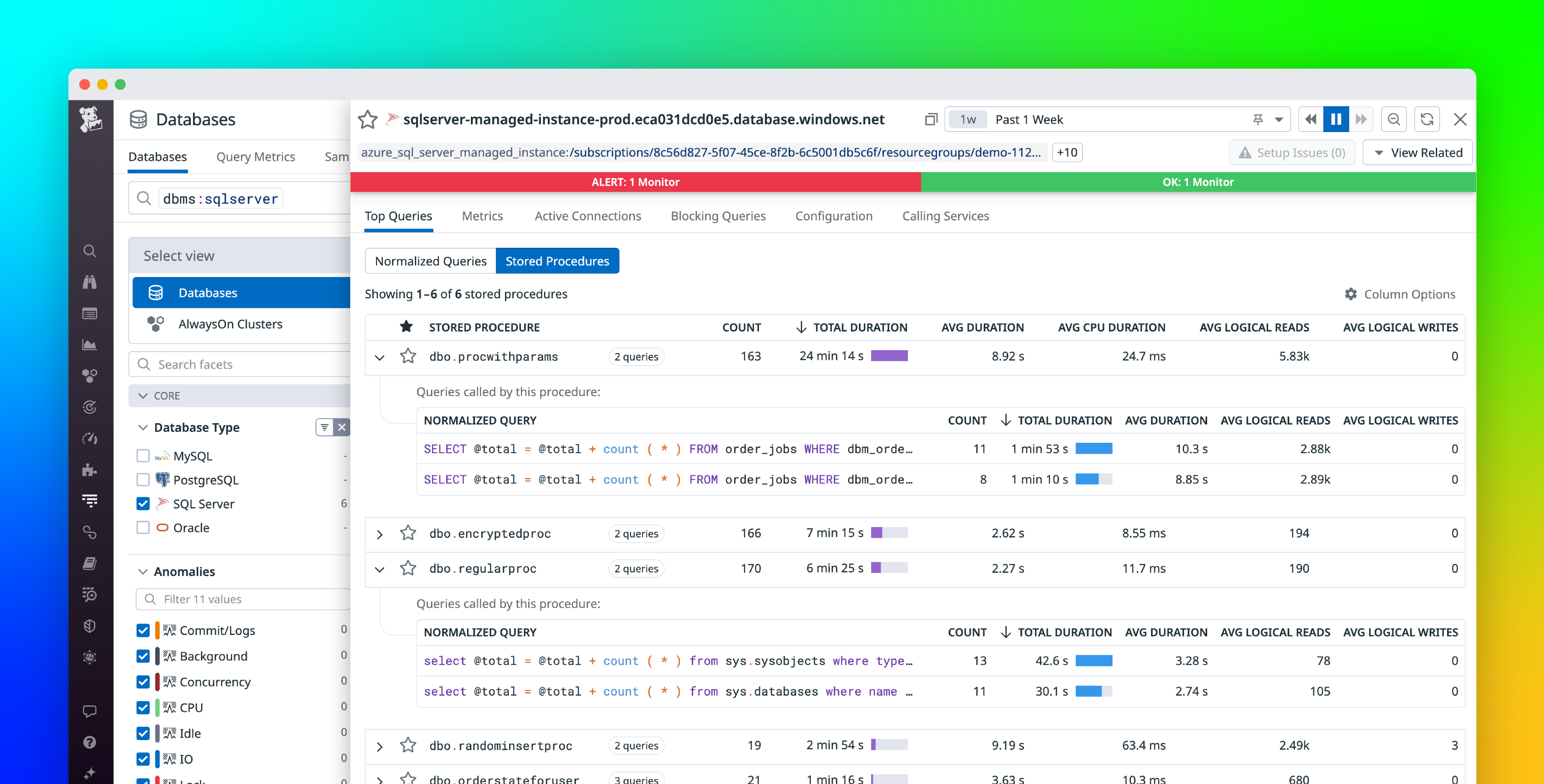 Optimize SQL Server performance with Datadog Database Monitoring