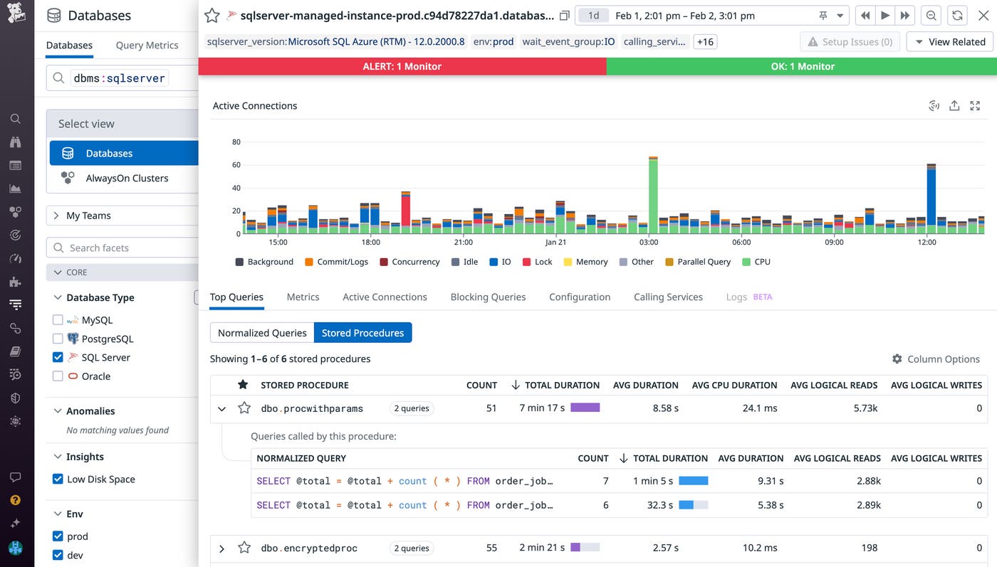 Analyze your databases' stored procedures in DBM. Analyze your databases' stored procedures in DBM.