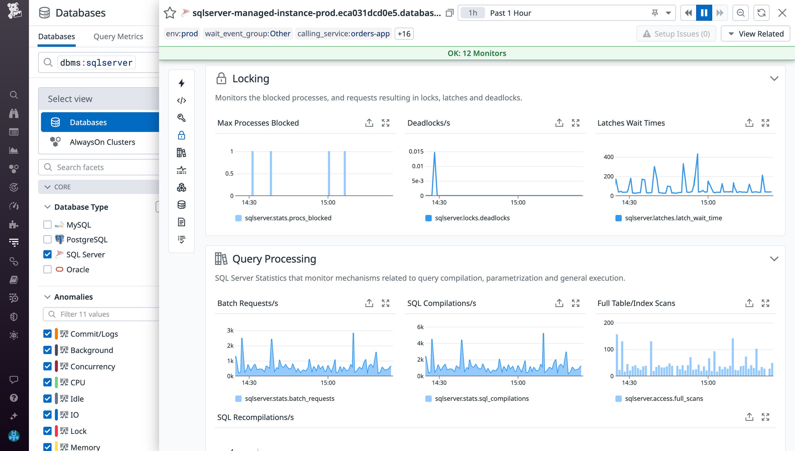 Datadog Sql Optimize SQL Server performance with Datadog Database Monitoring | Datadog