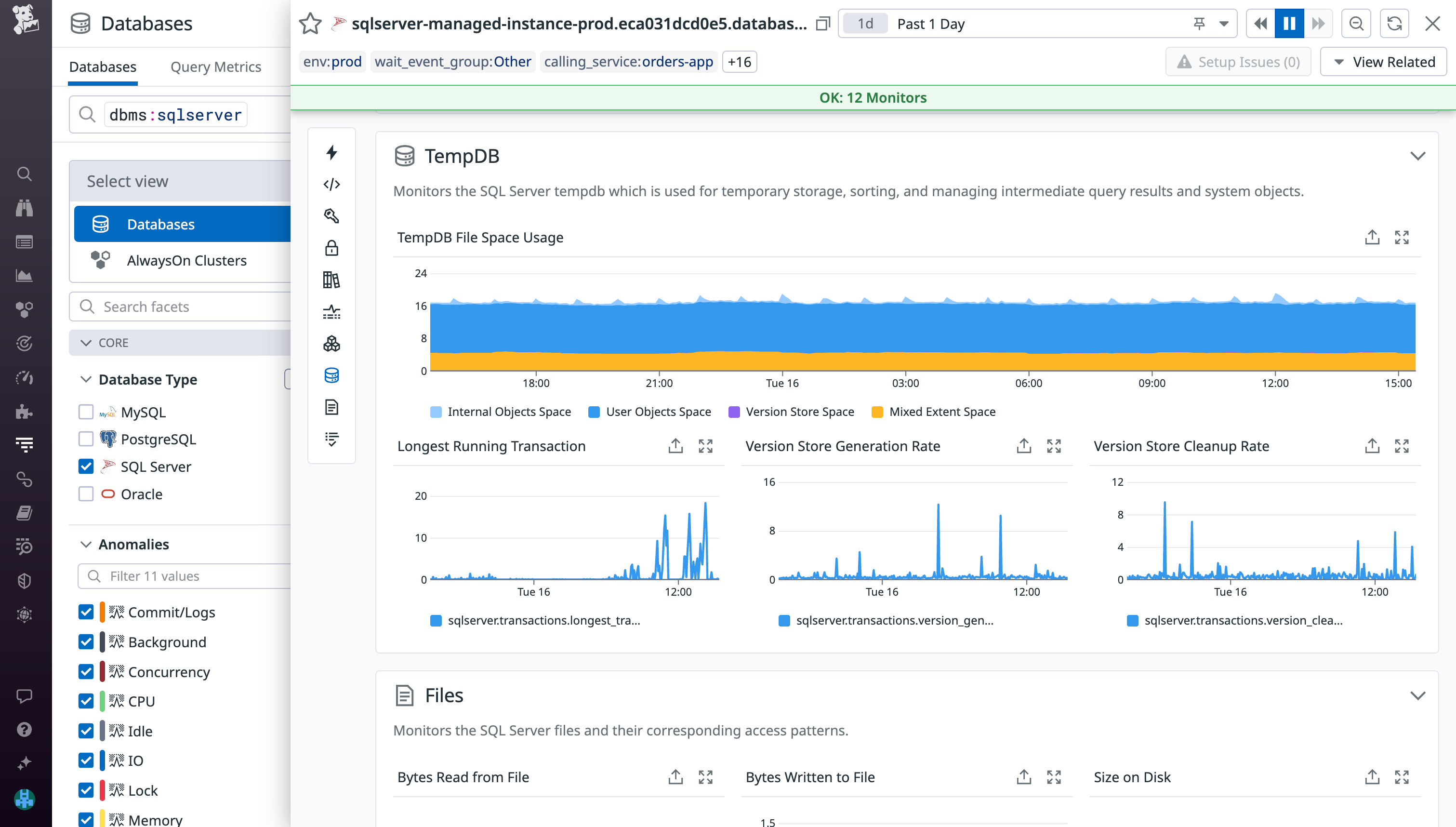 Monitor your resource consumption within tempdb.