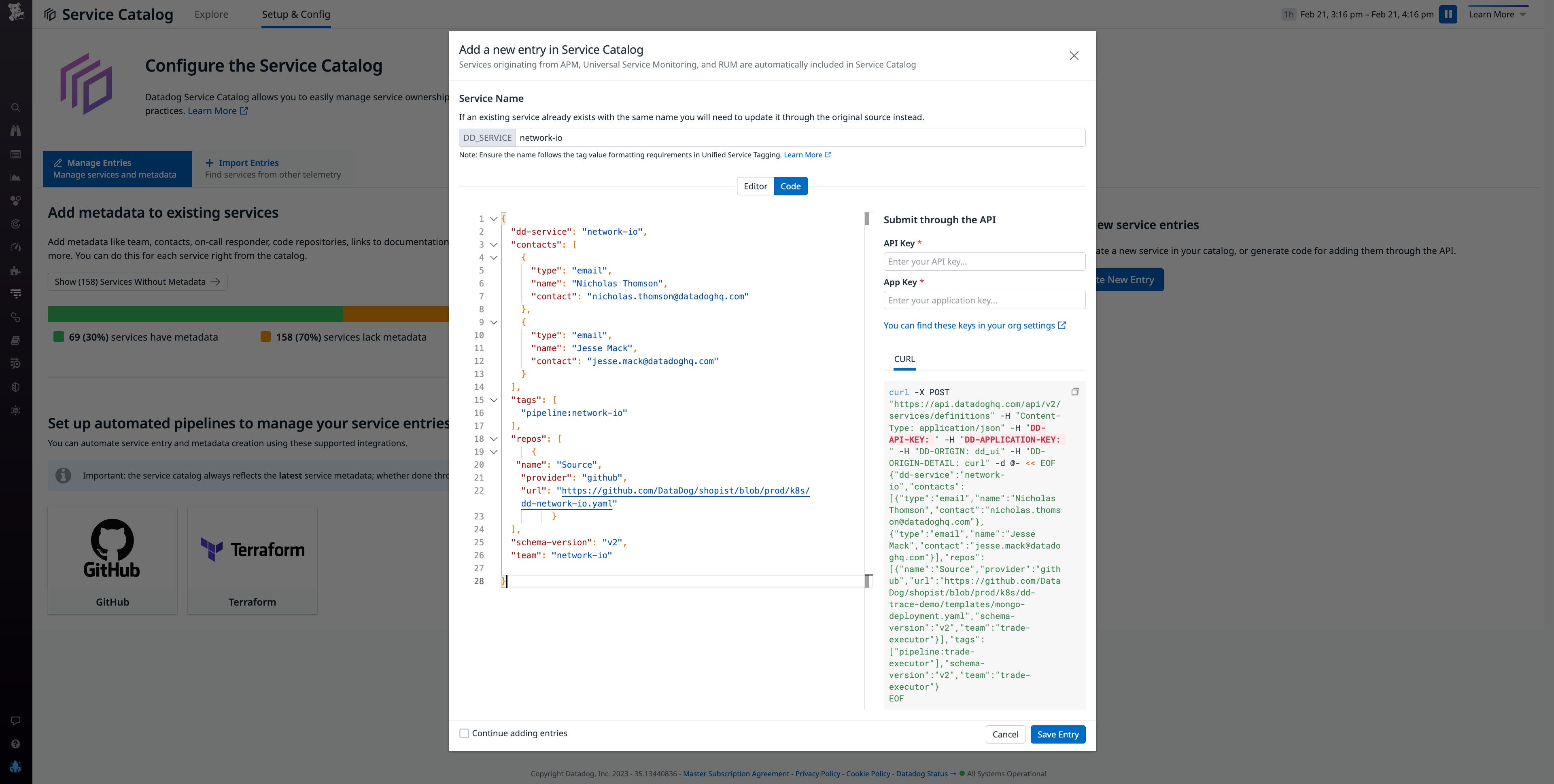 Service Catalog Setup Easily add tags and metadata to your services using the simplified ...