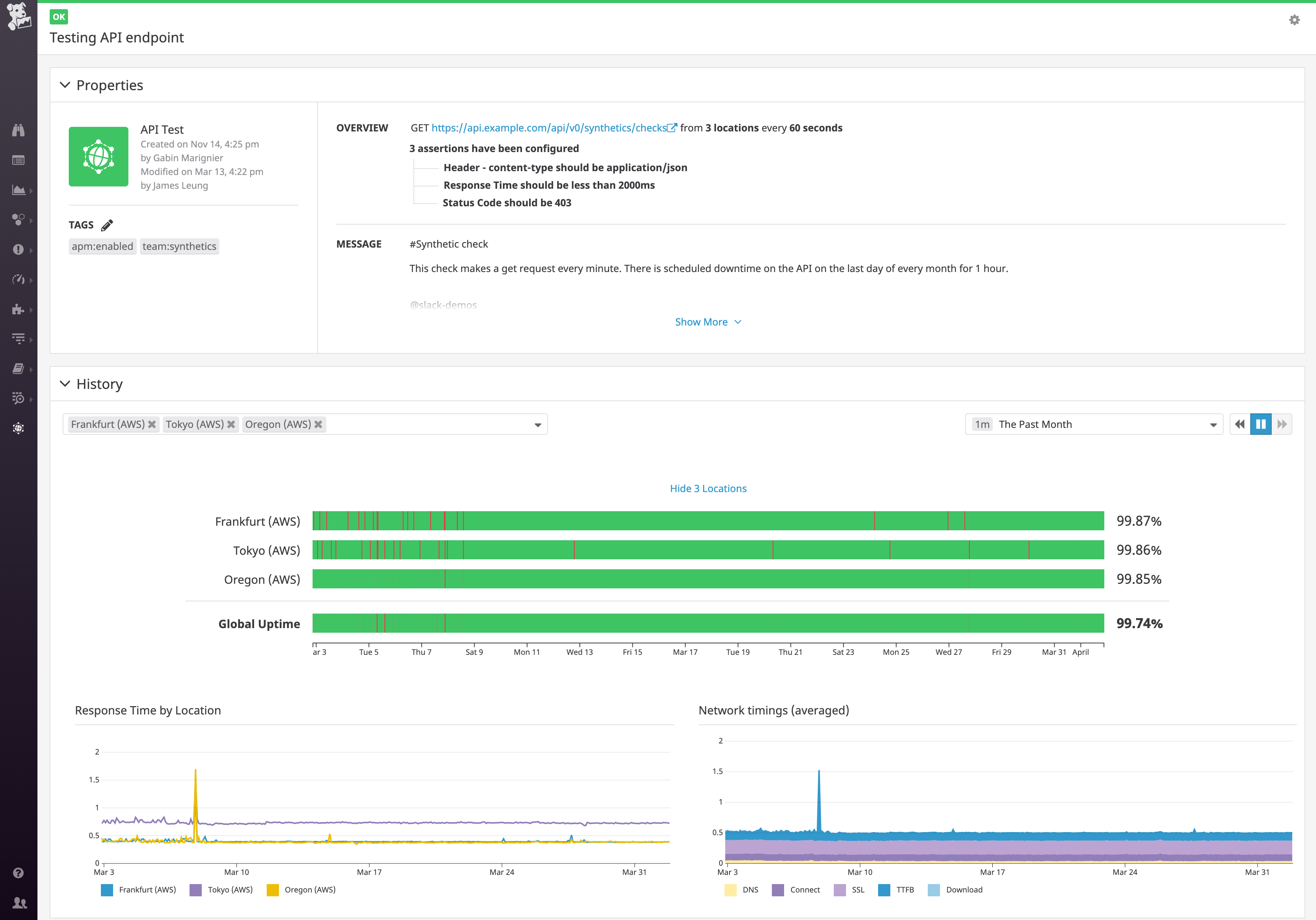 datadog synthetic monitoring