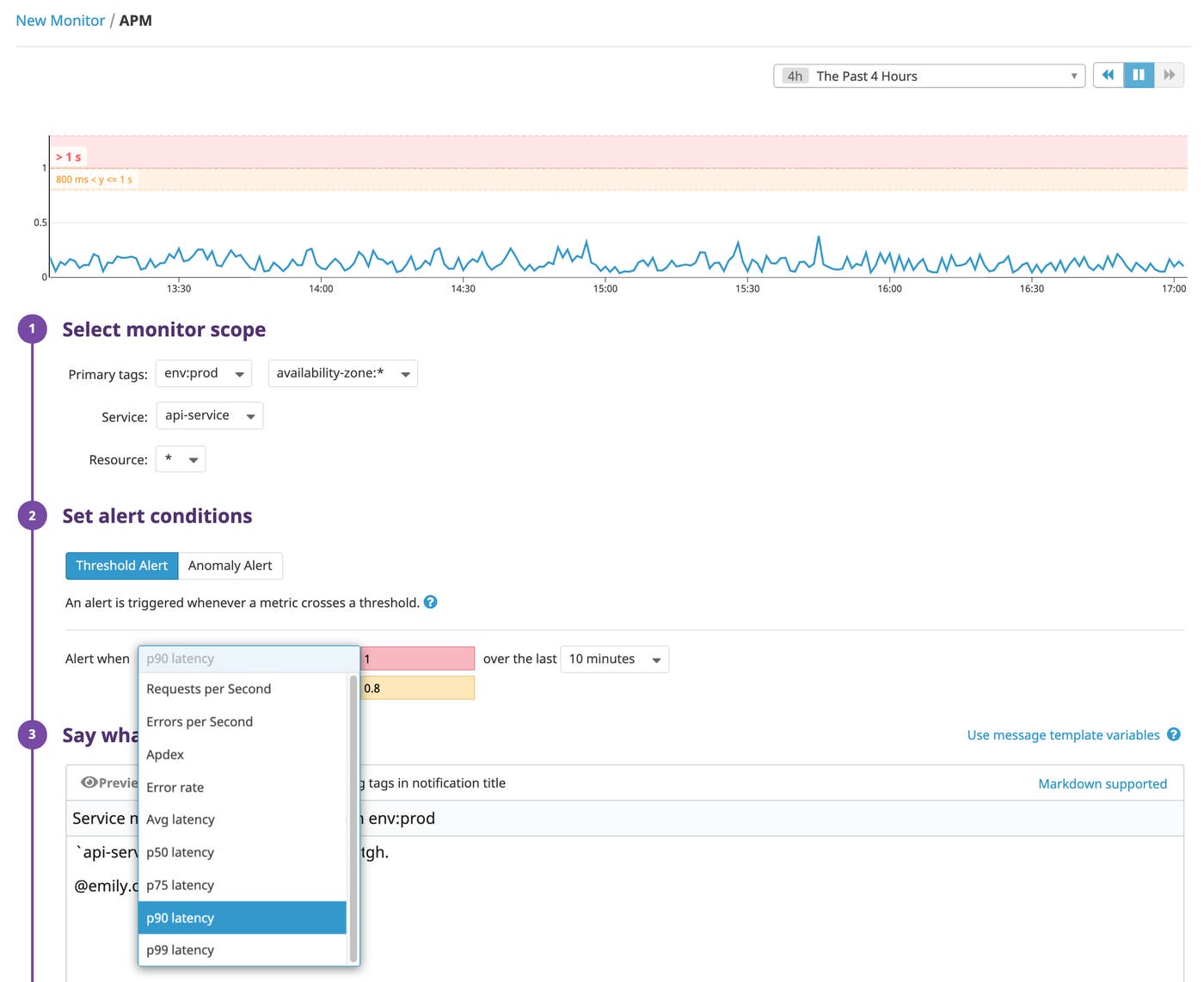 APM alerts in Datadog APM alerts in Datadog