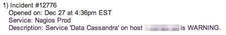 Typical alert with no useful information Typical alert with no useful information