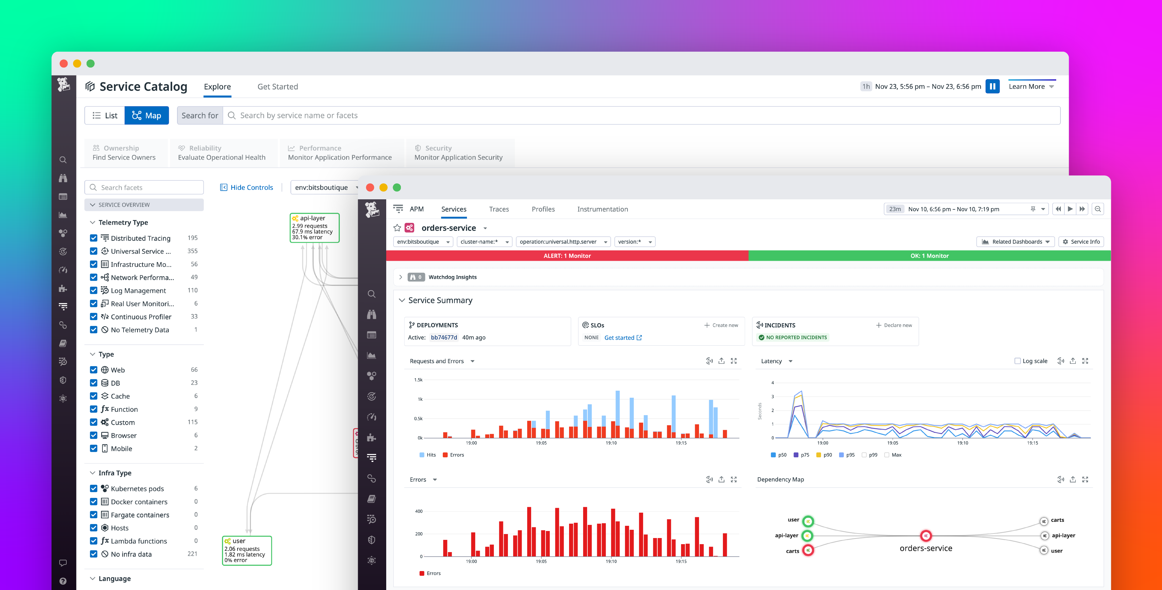 Automatically discover, map, and monitor all your services in seconds with Universal Service Monitoring