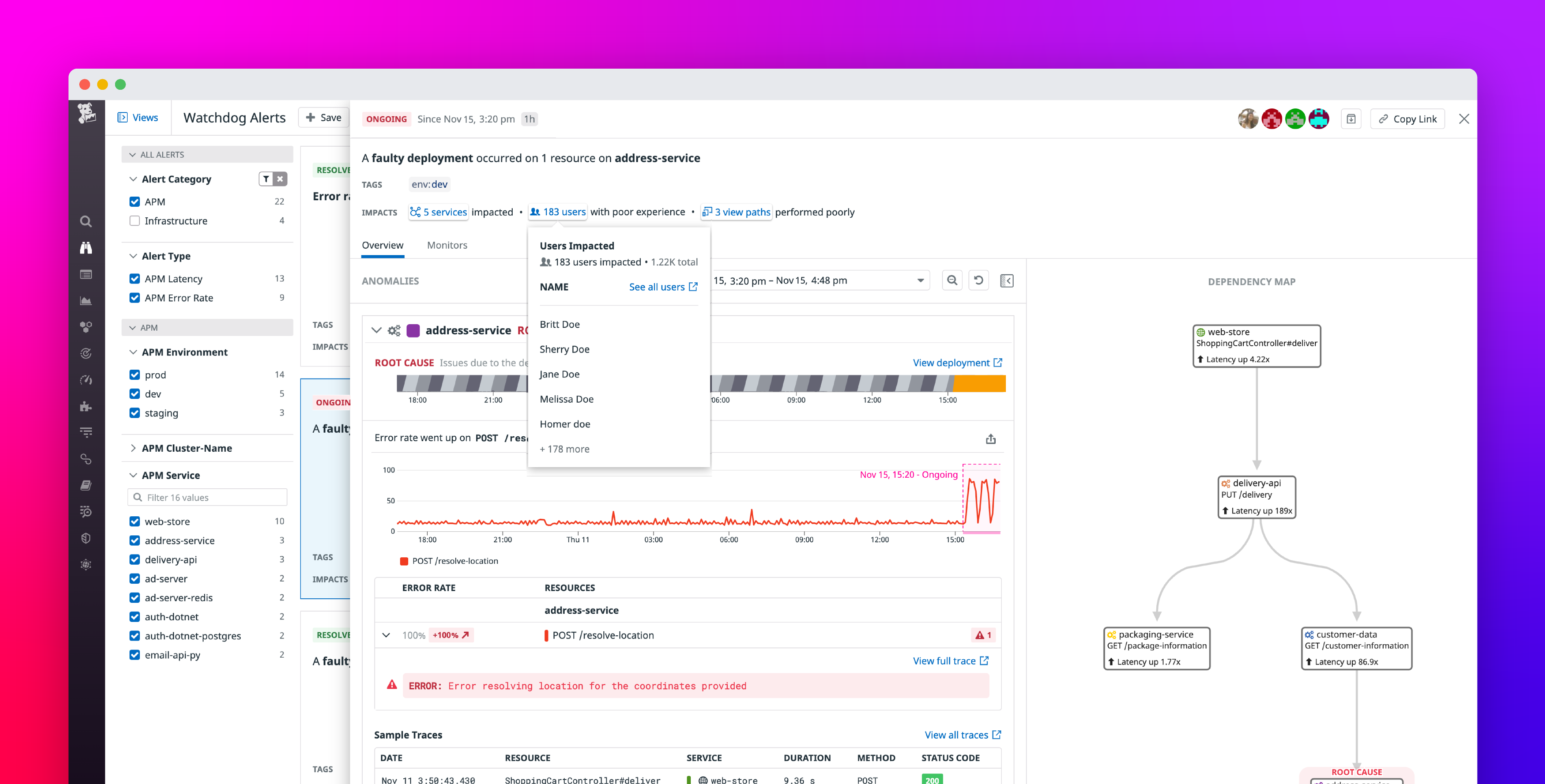 Understand the scope of user impact with Watchdog Impact Analysis