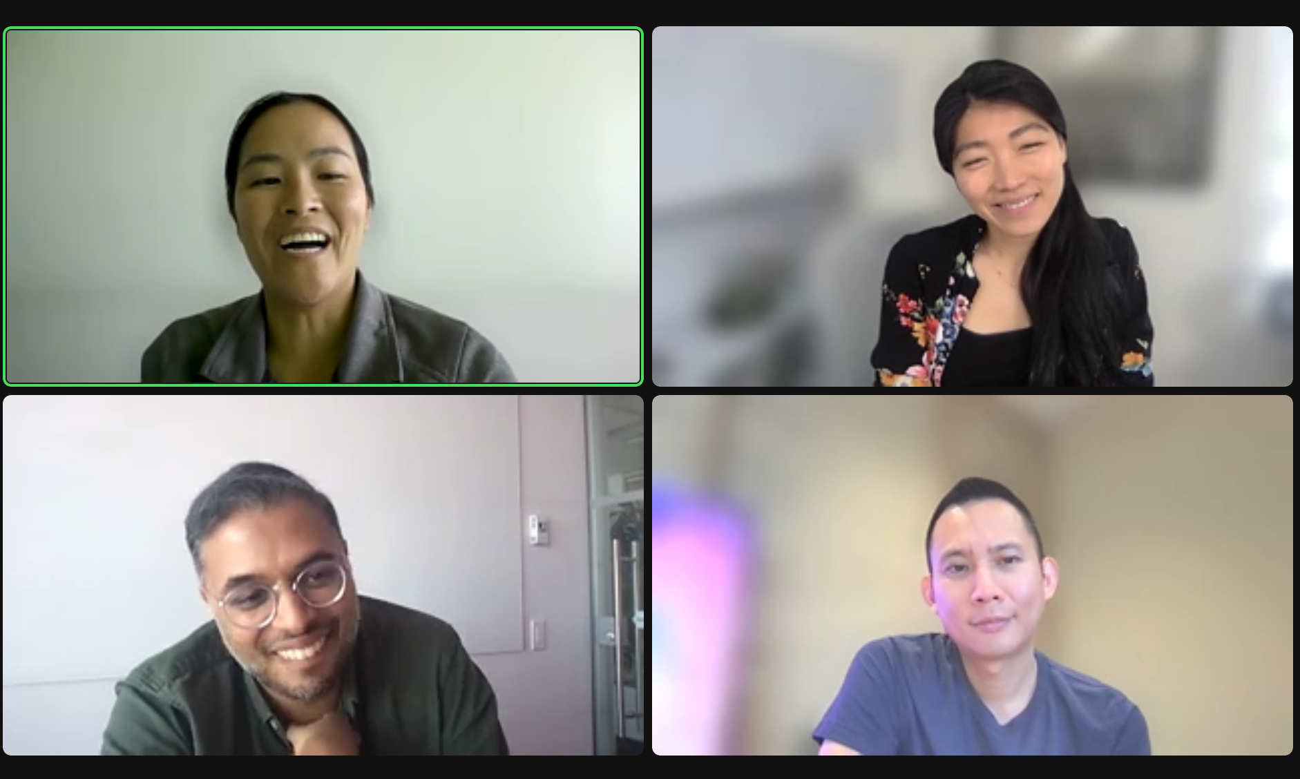 David Chao (bottom right) moderates an AMPED Leadership Panel discussion on representation, self advocacy, and mentorship.