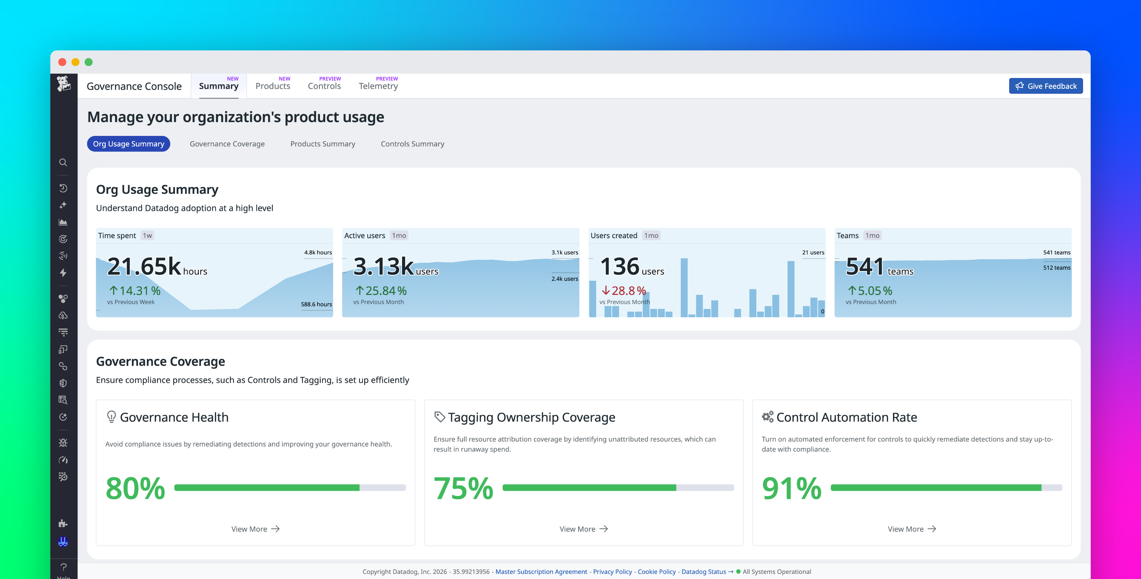 Centralize observability management with Datadog Governance Console