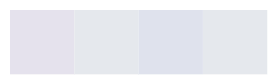 Horizontal image showing four adjacent pixels with slightly different RGB values: (229, 226, 237), (229, 231, 237), (223, 226, 237), and (229, 232, 237). These represent the 2-bit segments of the byte 10110011.