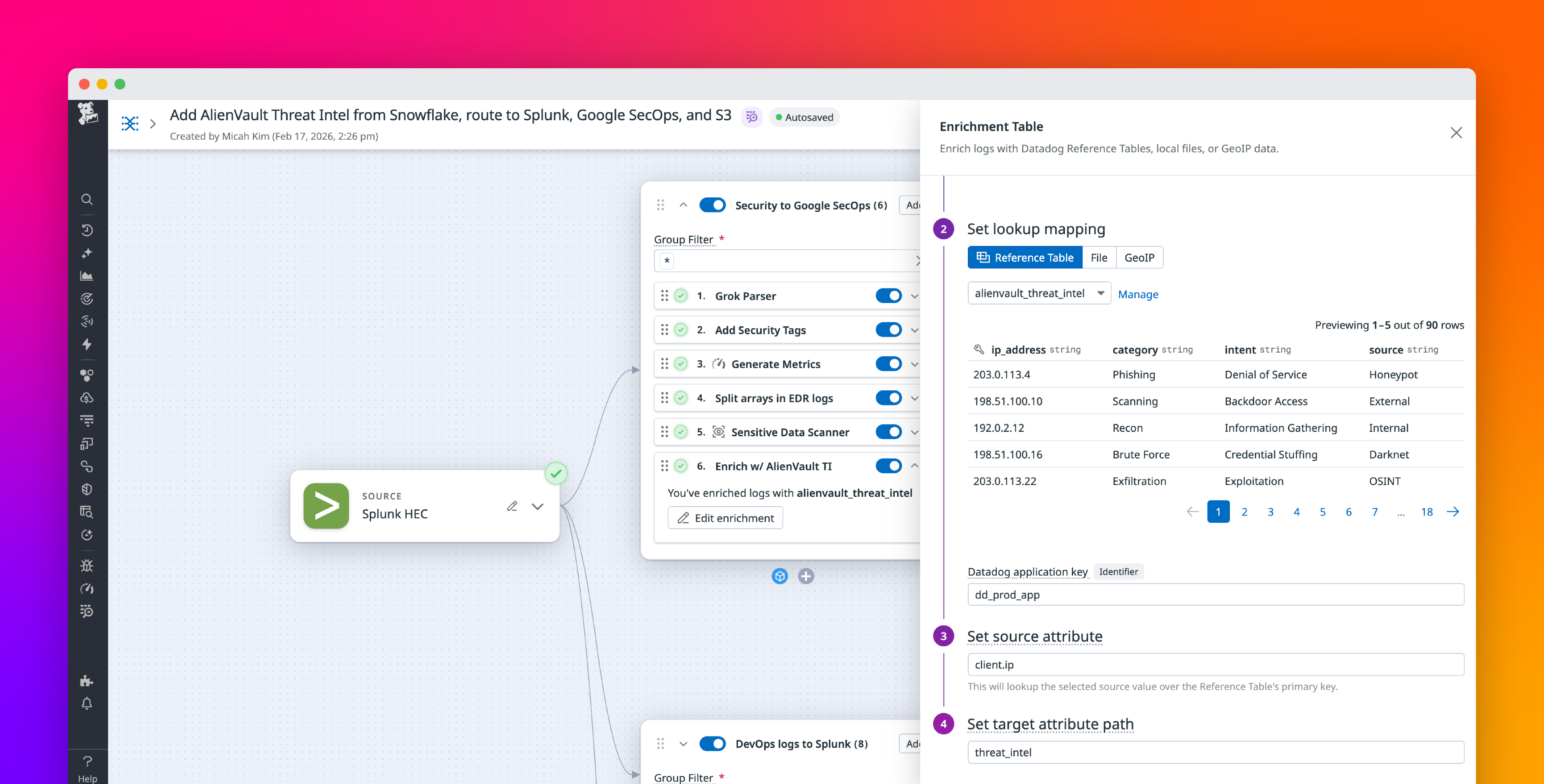 Add dynamically updating context to logs with Reference Tables and Observability Pipelines