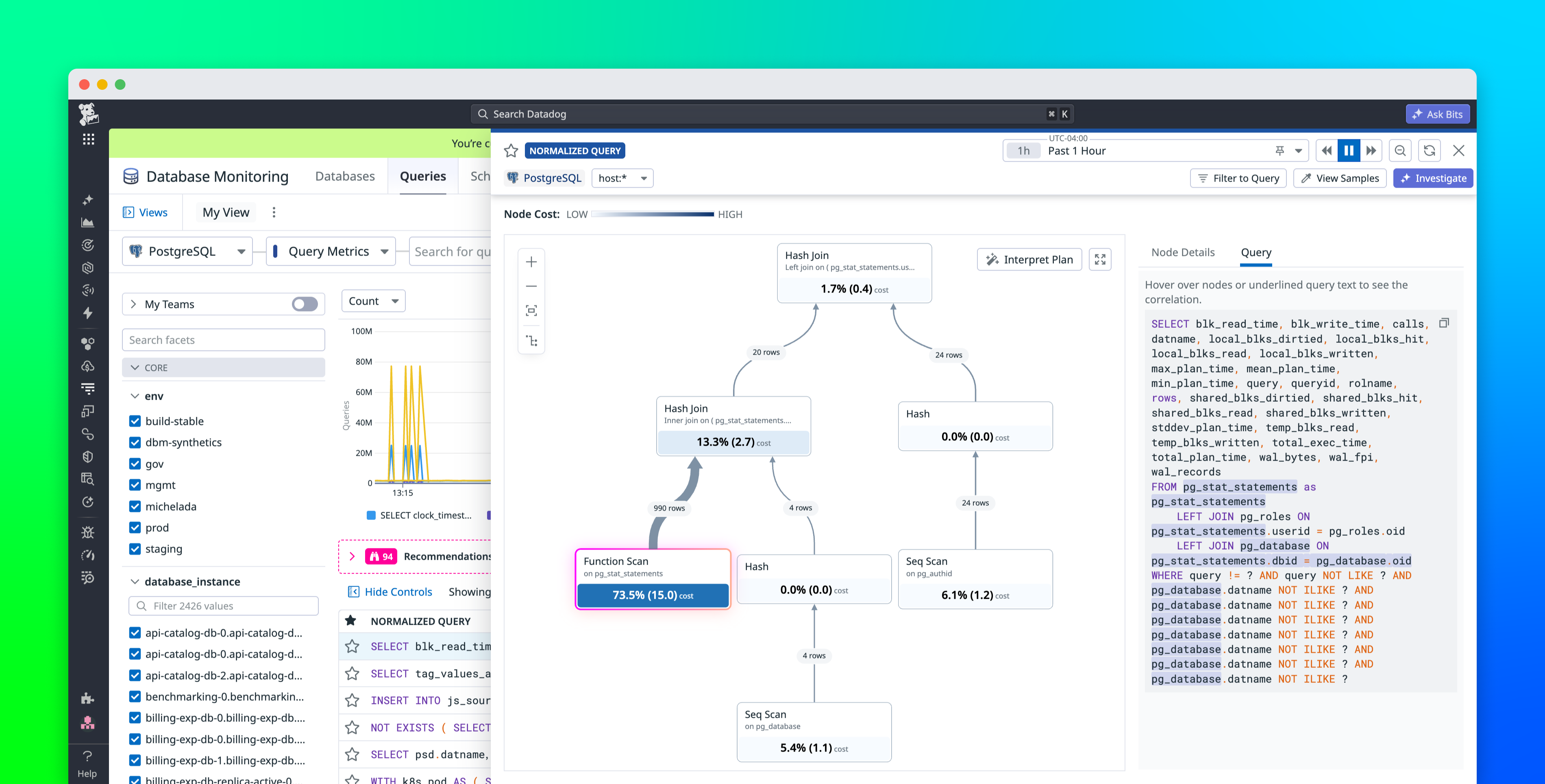 Diagnose slow PostgreSQL queries faster with explain plan correlation