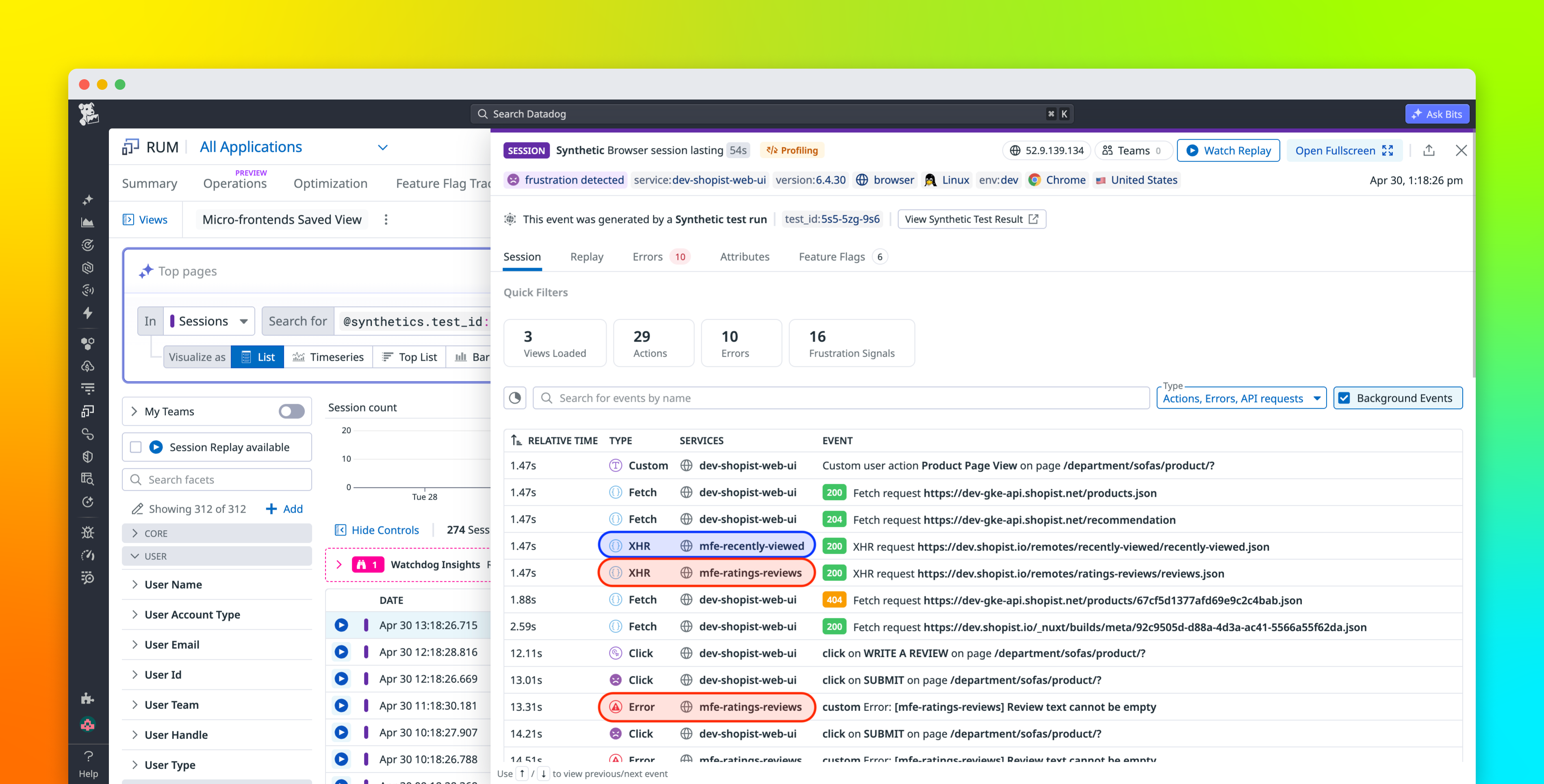Simplify micro-frontend observability with Datadog RUM