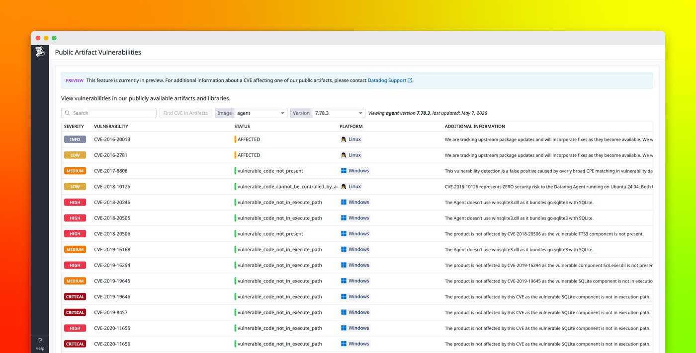 Reduce CVE noise with OpenVEX assessments in Datadog Reduce CVE noise with OpenVEX assessments in Datadog