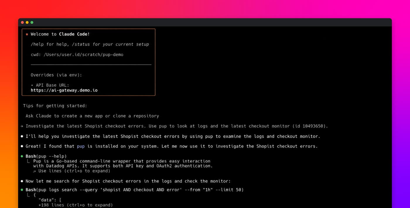 Give your AI agents live Datadog access from the command line Give your AI agents live Datadog access from the command line